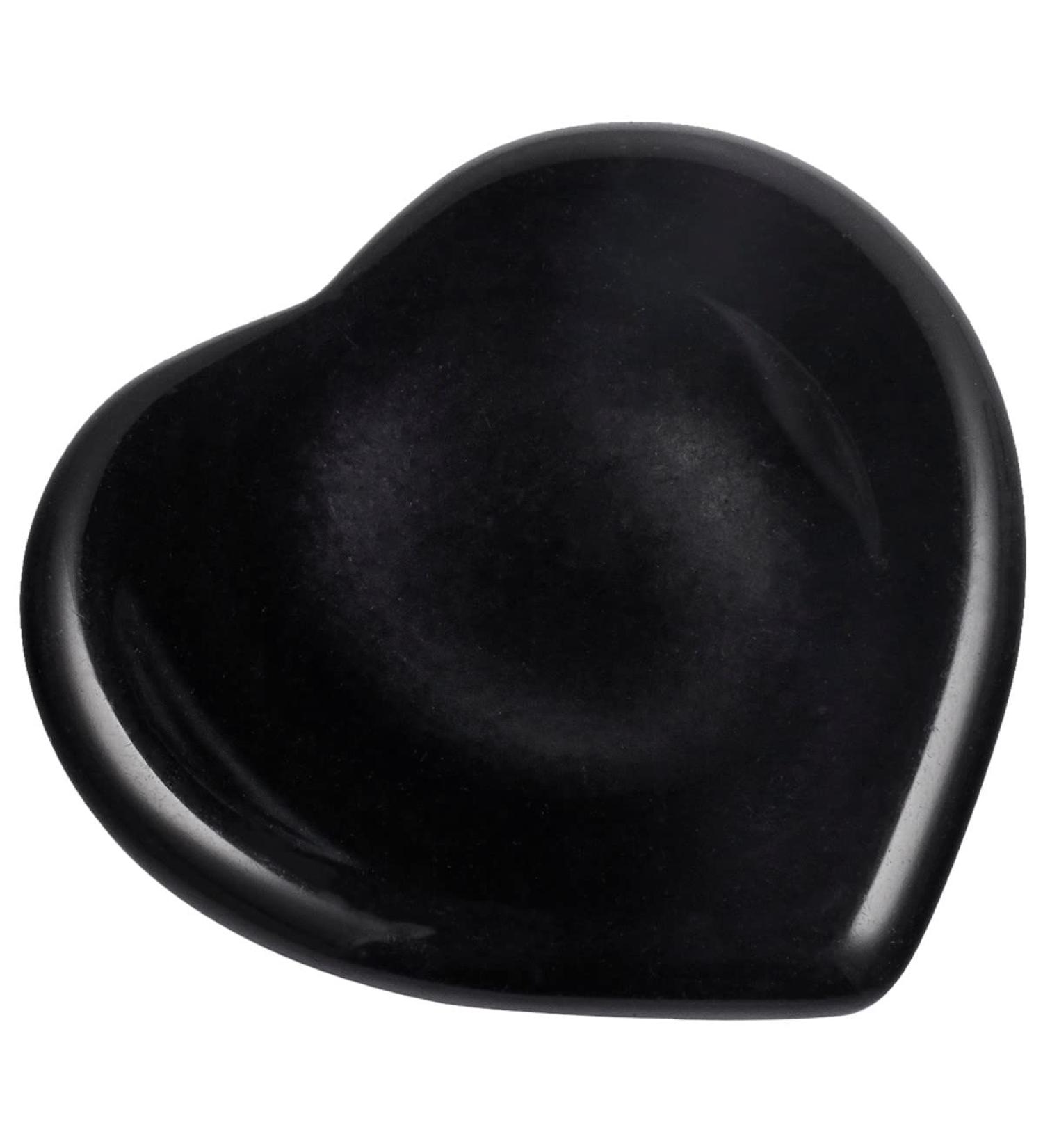 Kyeygwo Obsidian Reiki Healing Crystal Worry Stone Heart Thumb Pocket Stone for Meditation & Stress Relief Massage Stones for Calmness & Decompression - Buy Online on GoSupps.com