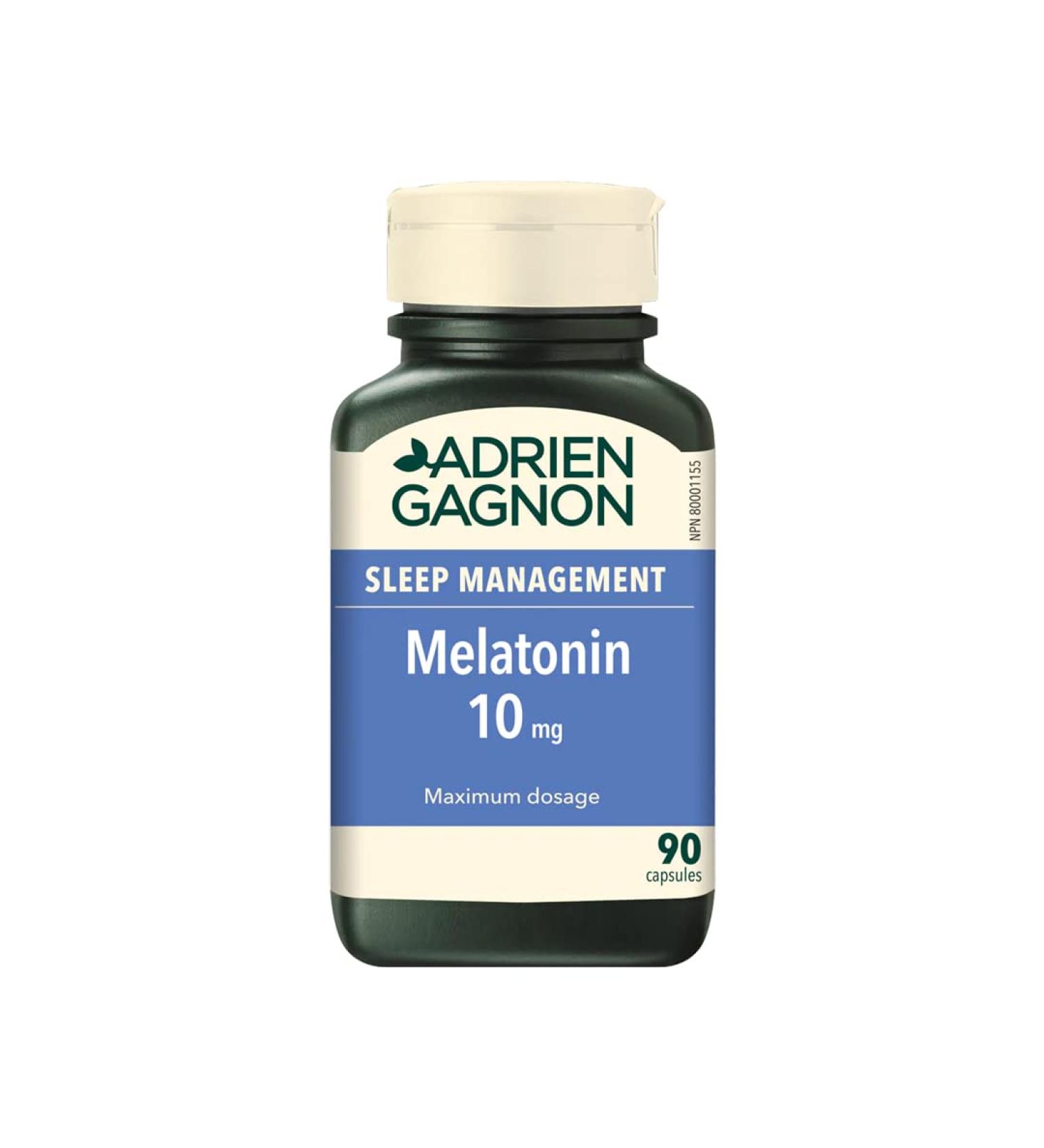 Adrien Gagnon - Melatonin 10 mg Extra-Strength for Faster and Deeper Sleep 90 Quick-Dissolve Capsules - Buy Online on GoSupps.com