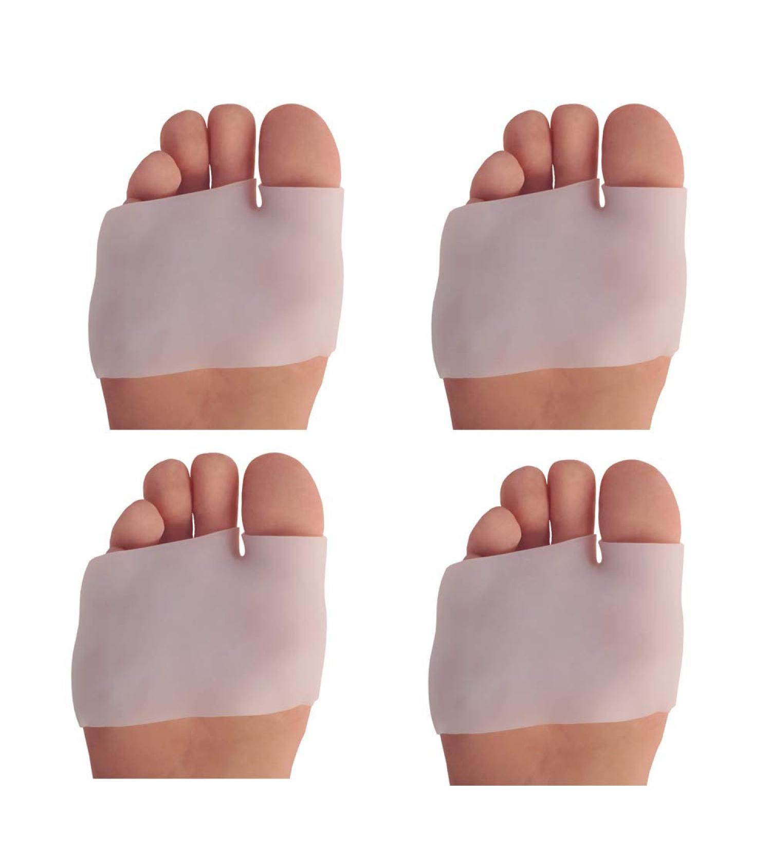 Half Toe Sleeve Metatarsal Pads - Gel Forefoot Cushions for Pain Relief | 4 Piece Support for Diabetic Feet Morton's Neuroma Bunion & Callus - Unisex - Buy Online on GoSupps.com