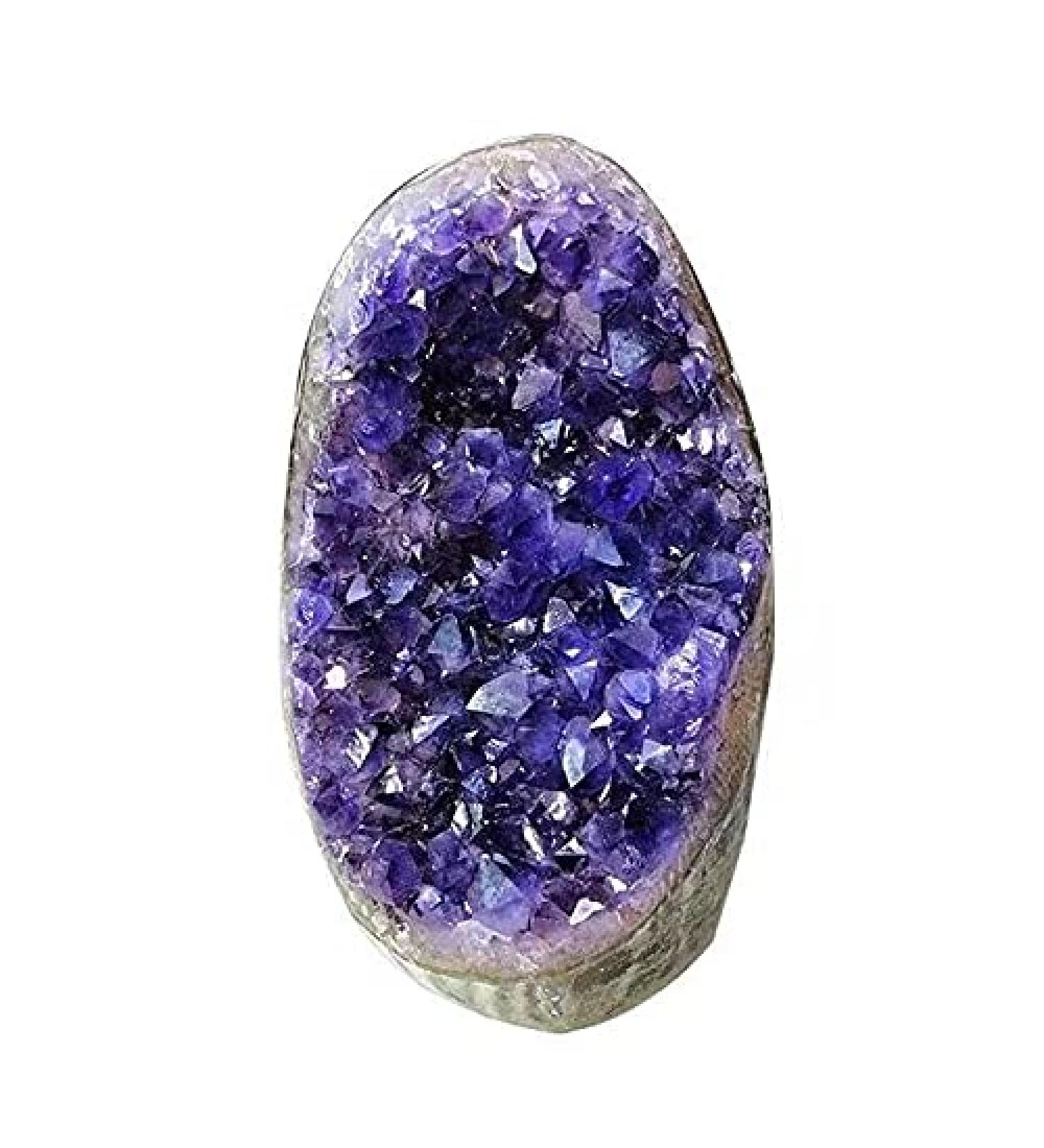 Crystal Rough Natural Brazilian Amethyst Geode Purple Crystal Clusters Quartz Stone 500g-600g for Home 1pc - Buy Online on GoSupps.com