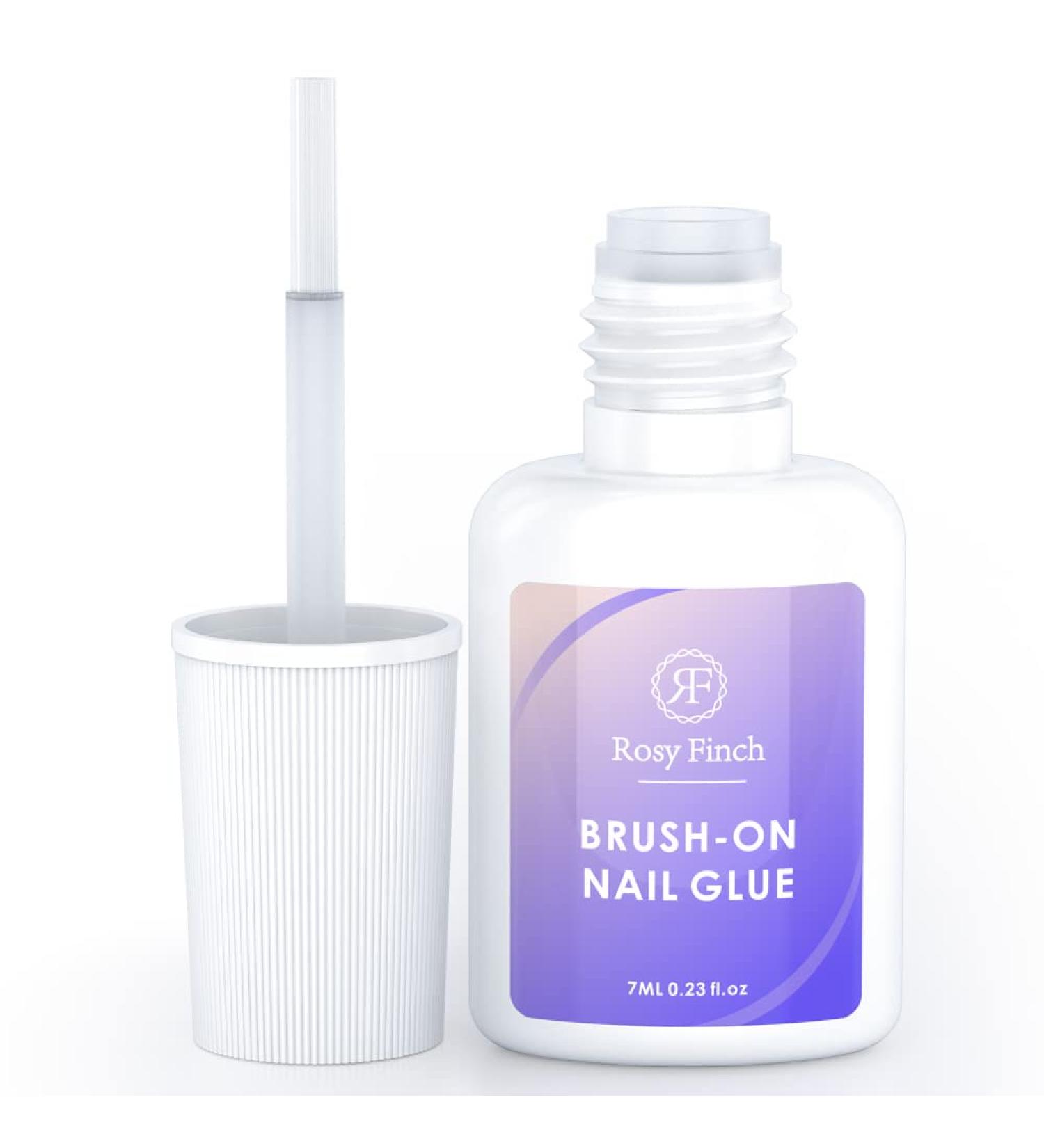 Professional Brush-On Nail Glue for Acrylic Nails - Long Lasting Super Strong Gel Bond for Press On Nails, Nail Tips, & Rhinestones - 7ML - Buy Online on GoSupps.com