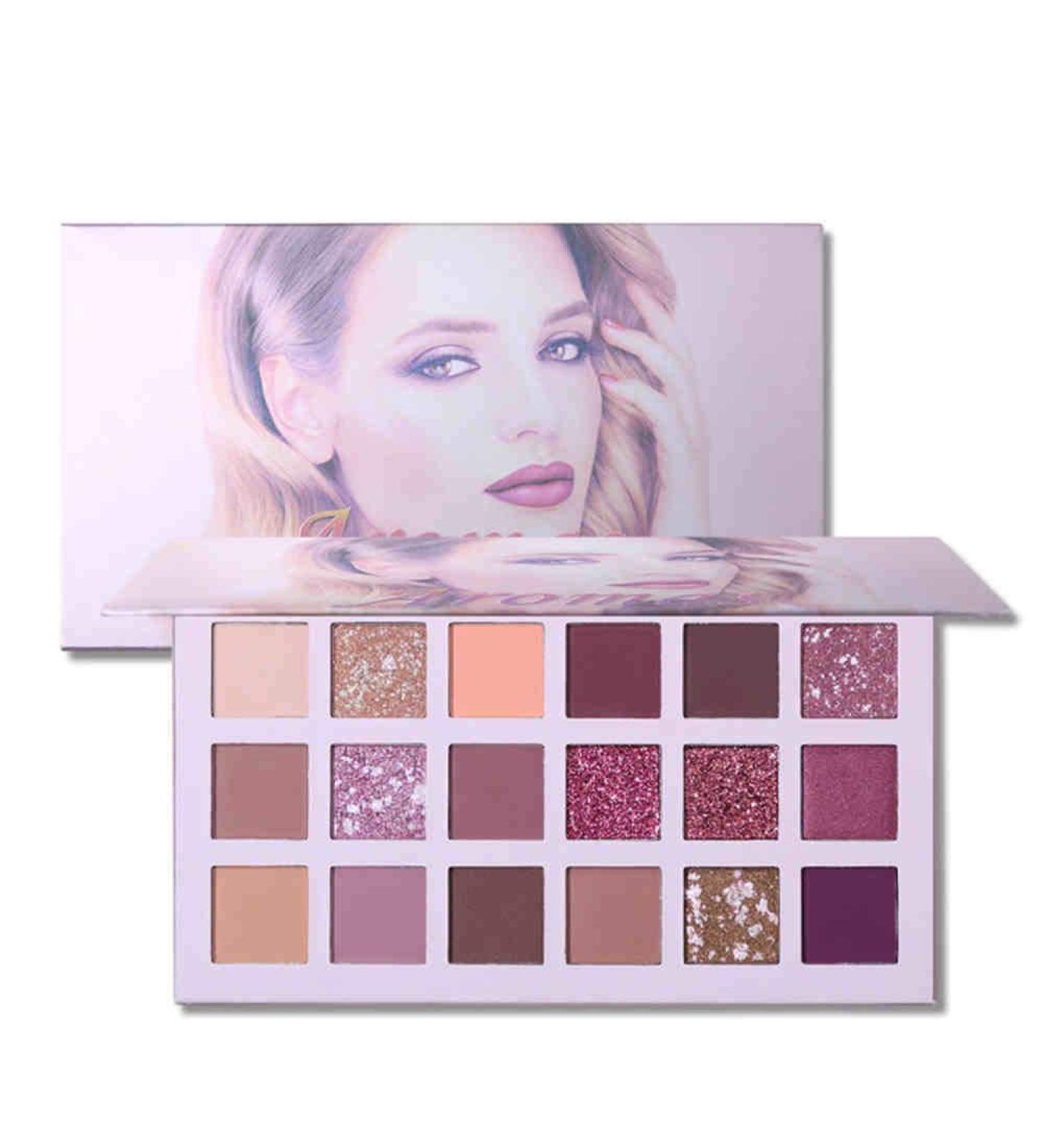 New Nude Eyeshadow Palette 18 Colors Matte Shimmer Glitter Multi-Reflective Shades Ultra Pigmented Complexion Eye Shadow Makeup (A) - Buy Online on GoSupps.com