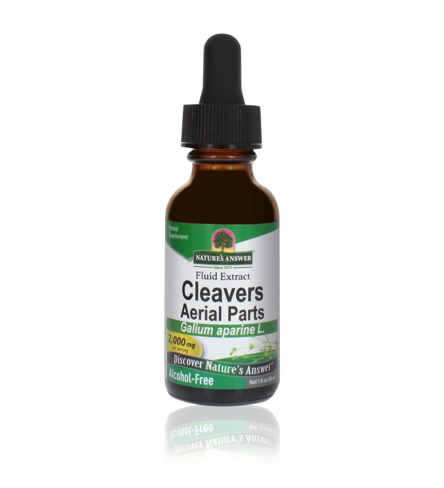 Nature's Answer Cleavers Herb Extract - 1oz | Alcohol-Free for Overall Wellbeing | Dietary Supplement - Buy Online on GoSupps.com