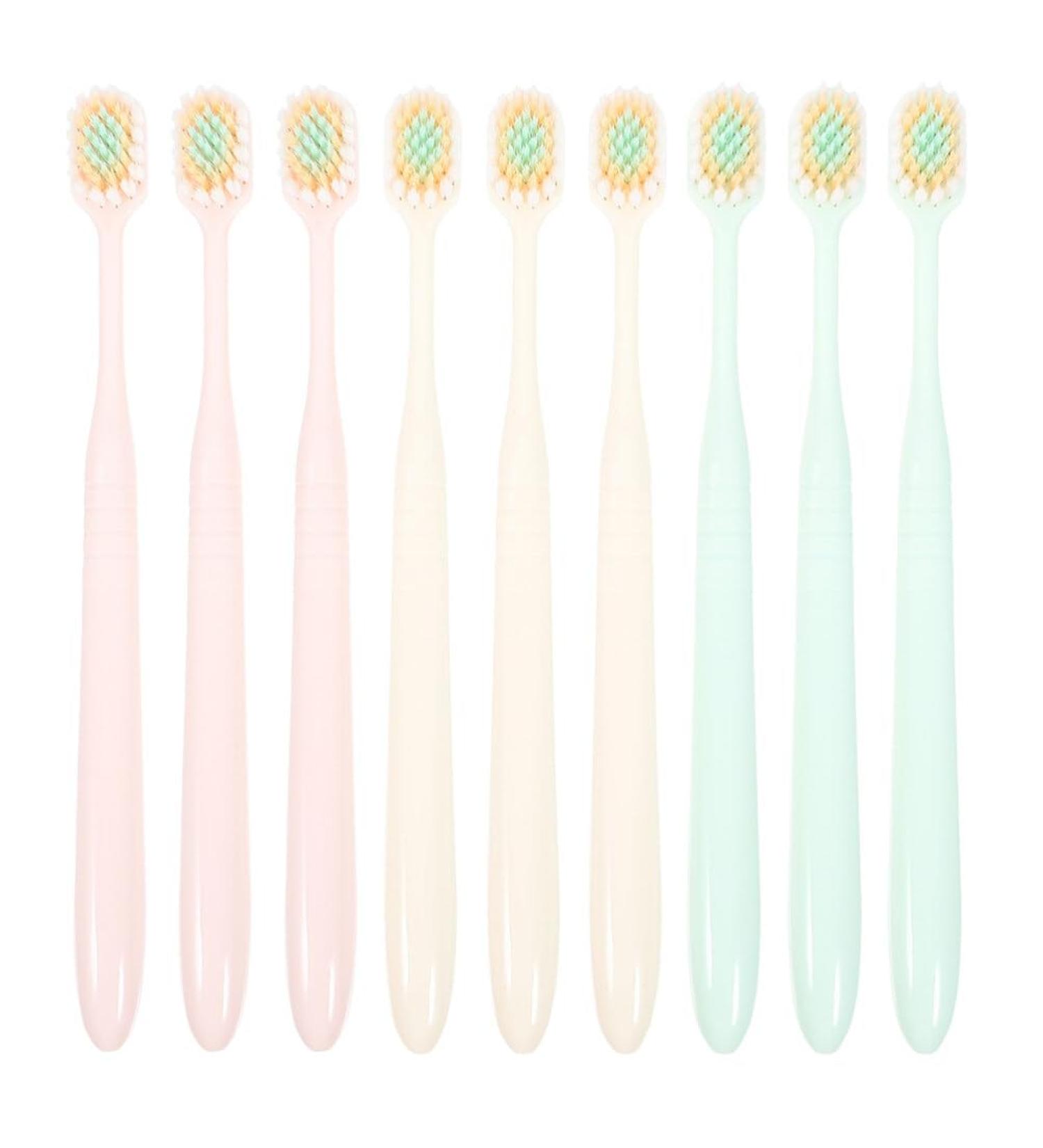 Buy SOLUSTRE 9-Piece Manual Toothbrush Set - Soft Bristles for Sensitive Teeth & Gums | Ideal for Adults & Kids - International Shipping Available - Buy Online on GoSupps.com