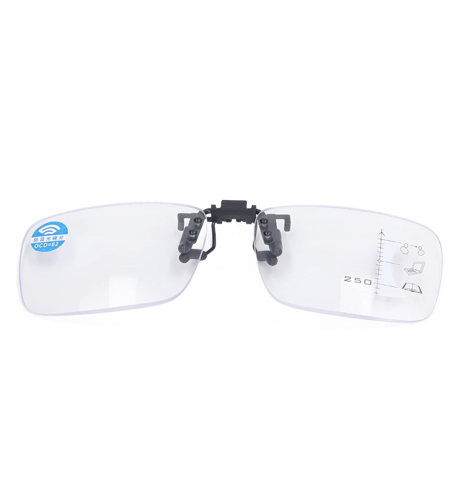 Senior Clip-On Glasses | Multifocus Reading Glasses for Clear Vision & Eye Protection - Ideal for Daily Use (2#+250) - Buy Online on GoSupps.com