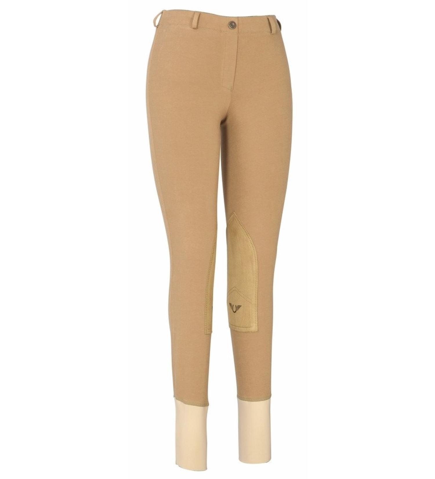 TuffRider Women's Cotton Lowrise Pull-On Breeches - Sand | Size 24 | Comfort & Style - Buy Online on GoSupps.com
