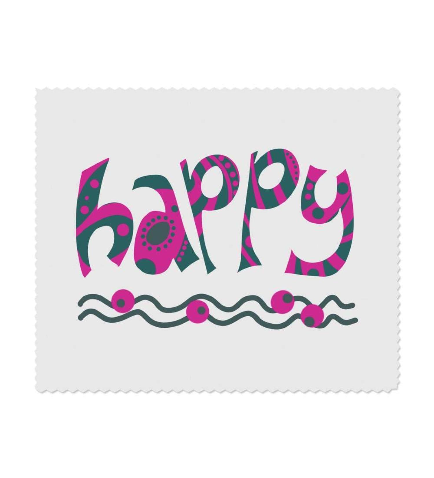 Buy 2 x 'Happy' Microfiber Lens Cleaning Cloths | Durable & Soft Glasses Care - International Shipping Available - Buy Online on GoSupps.com