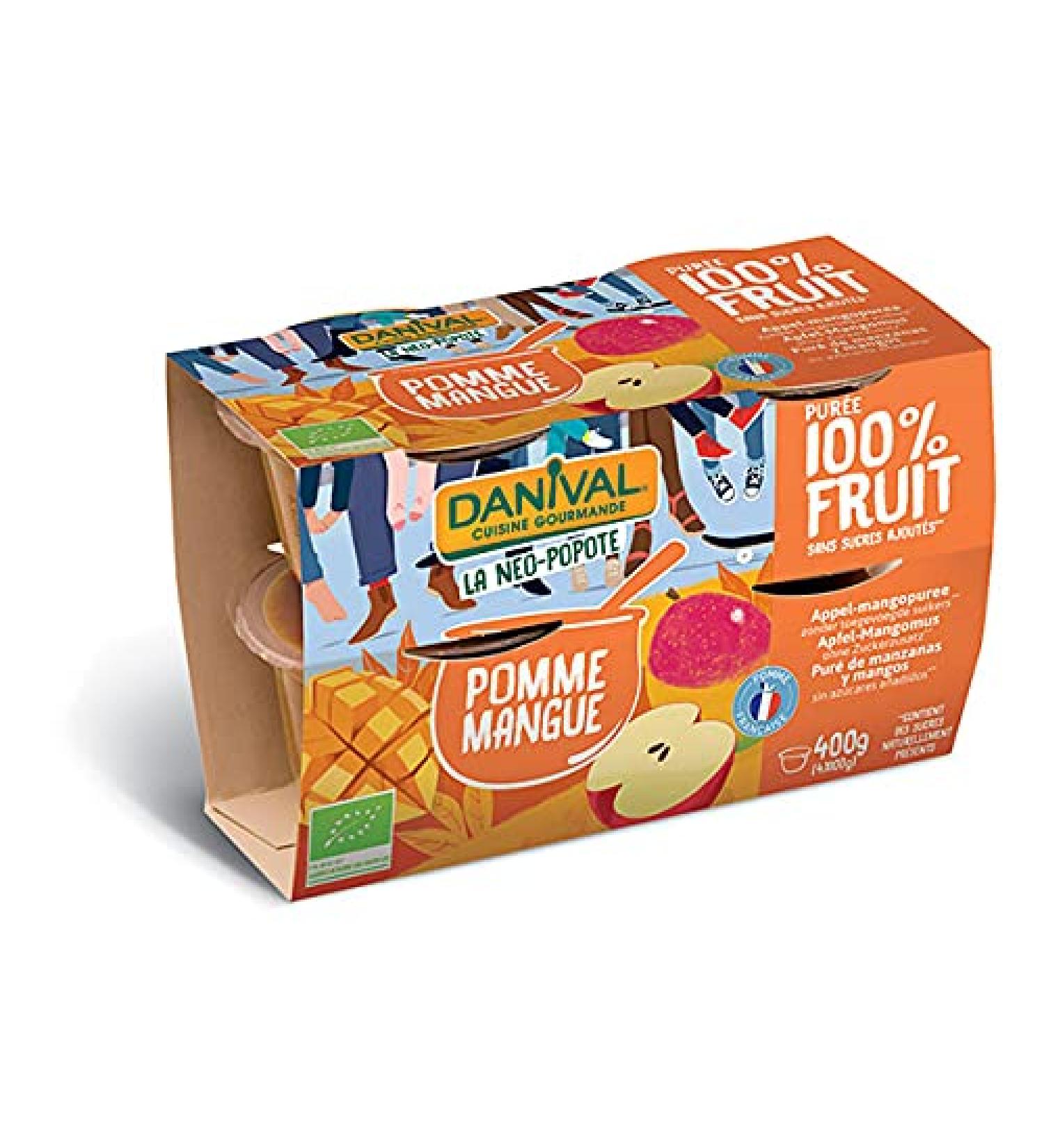 Danival - Organic Apple Mango Puree 4 x 100g - unit - Buy Online on GoSupps.com