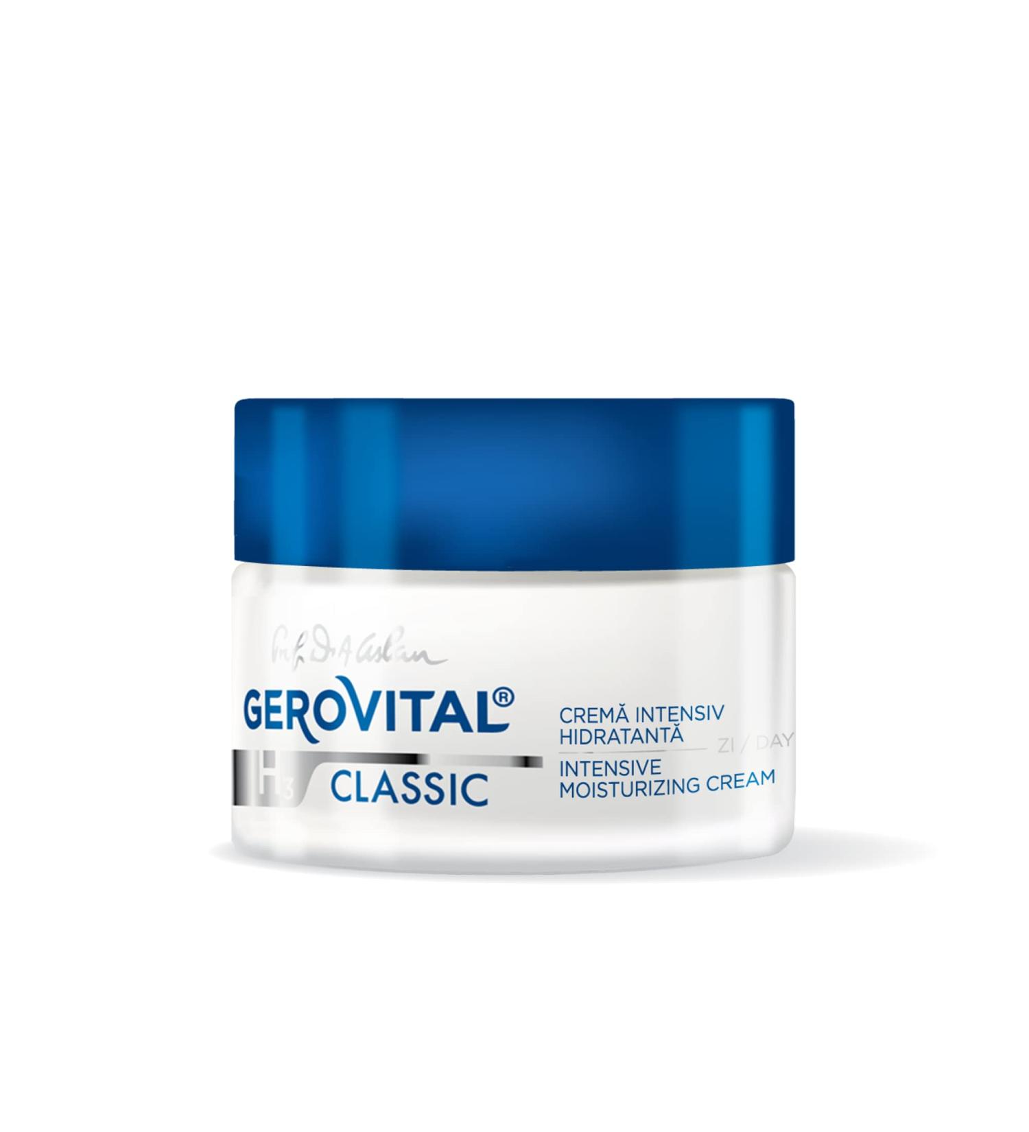 Buy GEROVITAL CLASSIC Intensive Moisturizing Face Cream with Hyaluronic Acid & Vitamin E - Anti-Wrinkle Anti-Aging Hydration (50 ml) - International Shipping Available - Buy Online on GoSupps.com