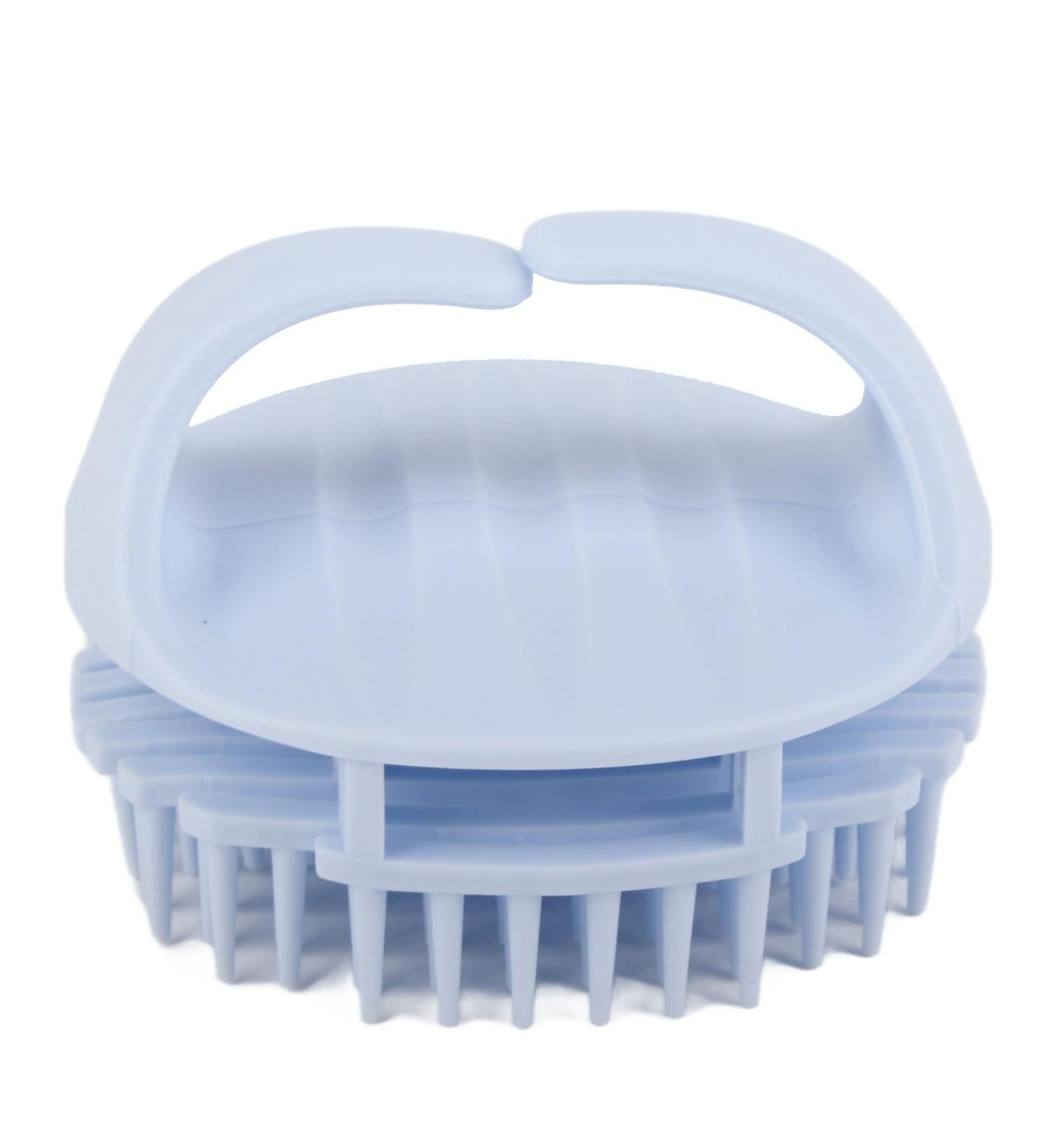 Shop Light Blue Scalp Massager & Shampoo Brush - Soft Silicone Grooming Comb for All Hair Types | International Shipping Available - Buy Online on GoSupps.com