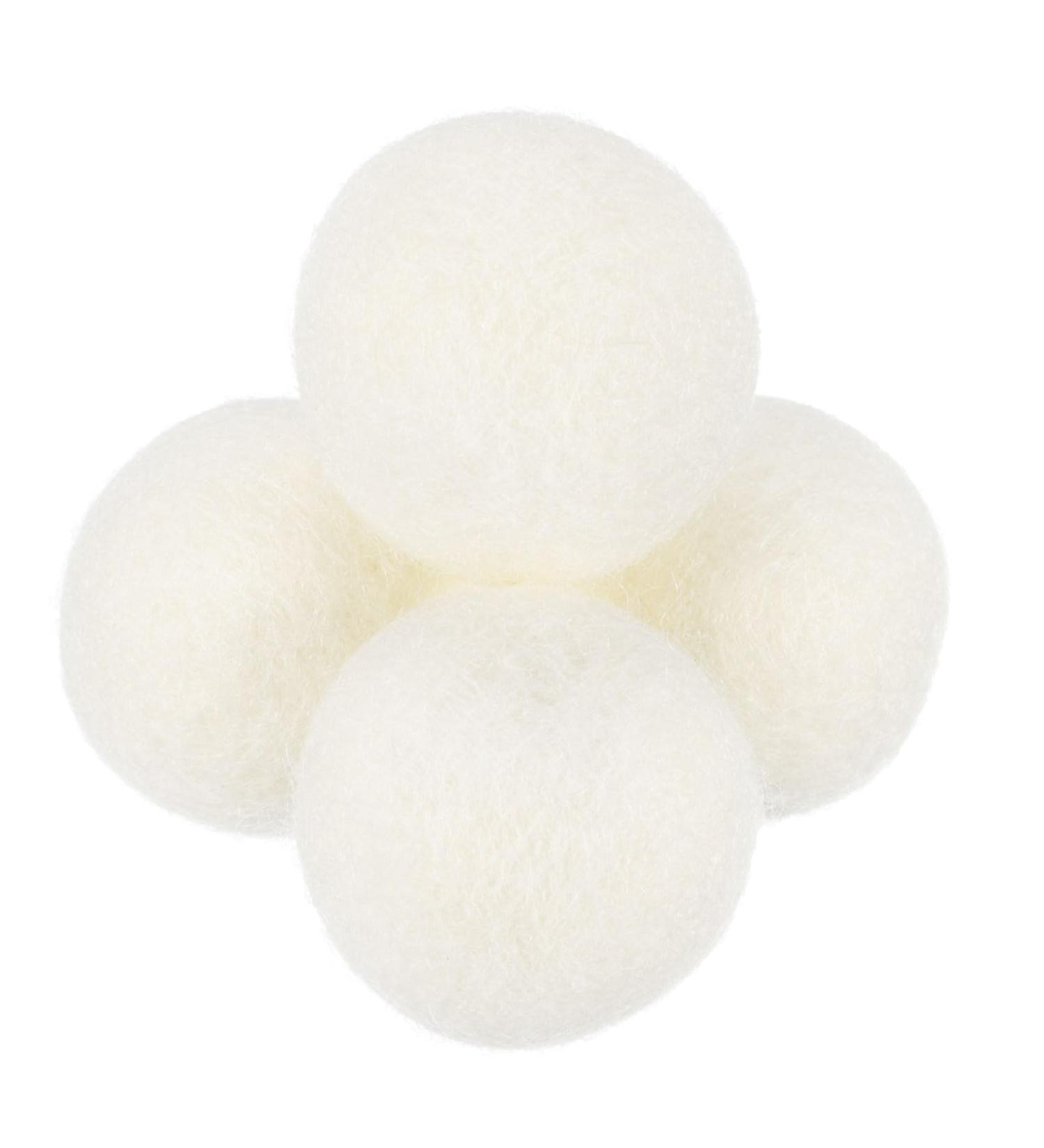 sourcing map 4 Pcs Wool Dryer Balls 1.2 Inches Wool Laundry Dryer Balls for Reducing Clothing Static and Wrinkles White 1.2" White - Buy Online on GoSupps.com