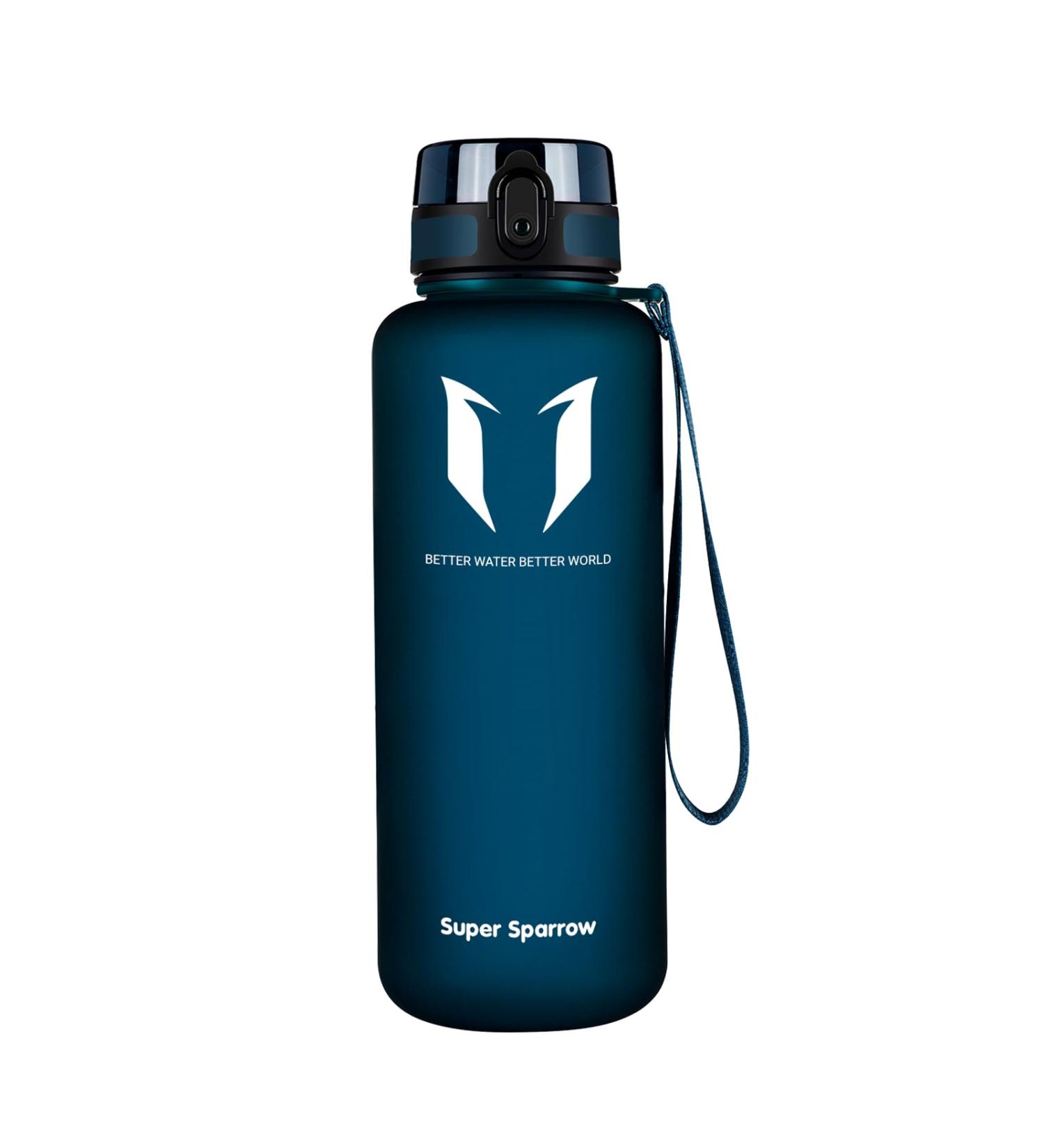 Super Sparrow 1.5L Leak-Proof Water Bottle | BPA-Free Sports Bottle for School Sports & Cycling - Blueberry - Buy Online on GoSupps.com