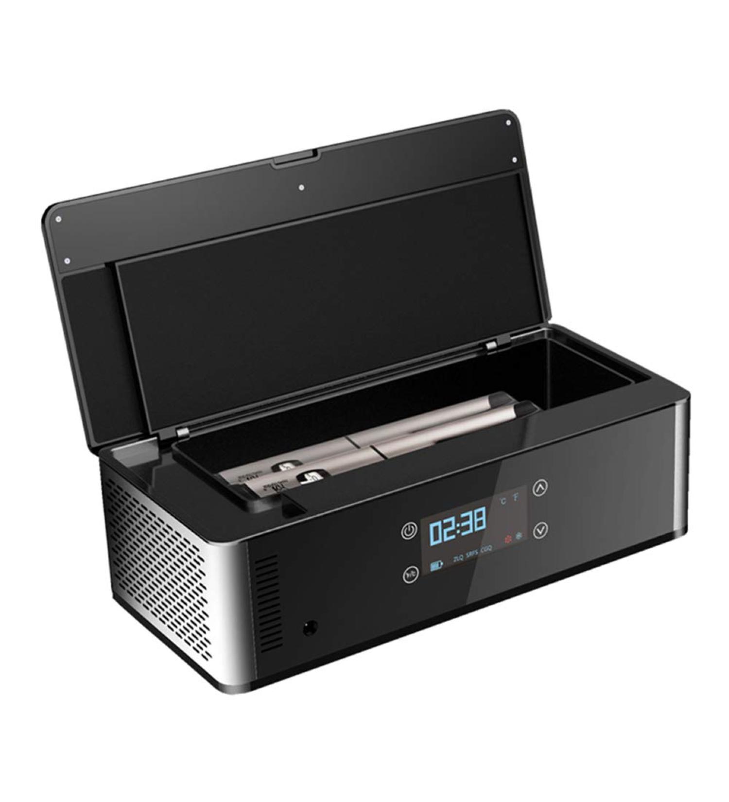 Insulin Refrigerated Box V-Type Refrigeration Portable Small Household Car Medicine Interferon USB Charging Refrigerator for Travel Home Aircraft Black - Buy Online on GoSupps.com