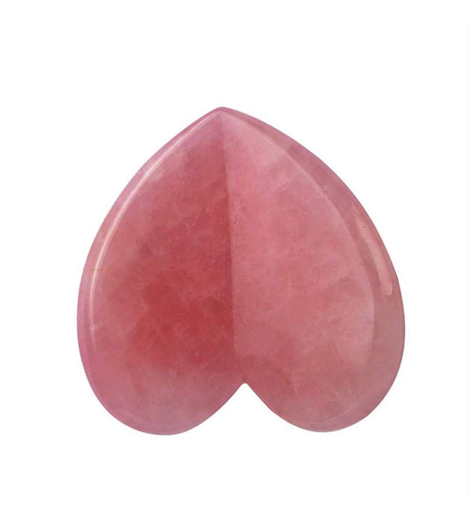 Buy Rose Quartz Jade Roller & Gua Sha Board | Heart Shaped Facial Massager for Lifting & Glow | International Shipping - Buy Online on GoSupps.com