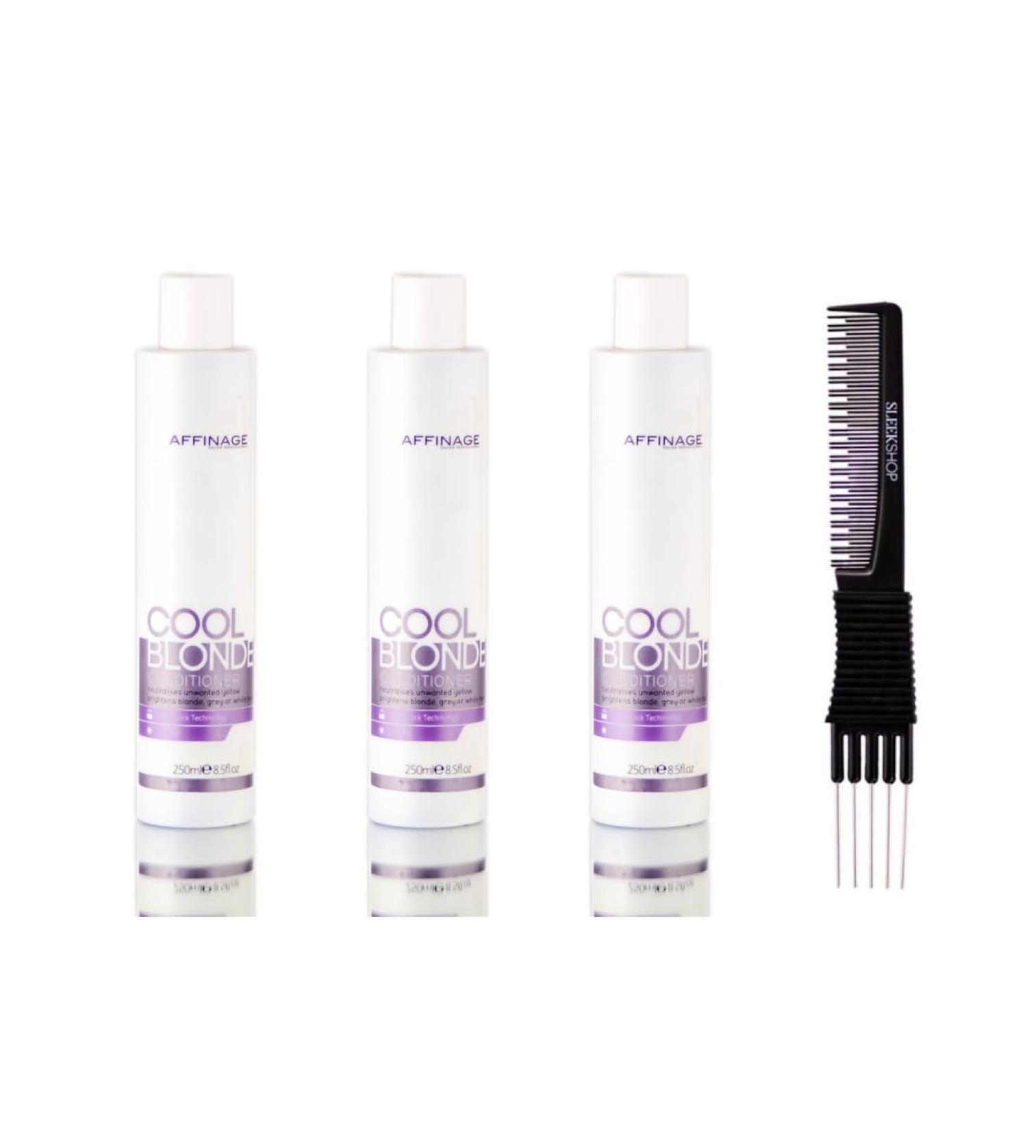 yper Affinage Cool Blonde Conditioner (8.5 oz) with Teasing Comb Pack 3