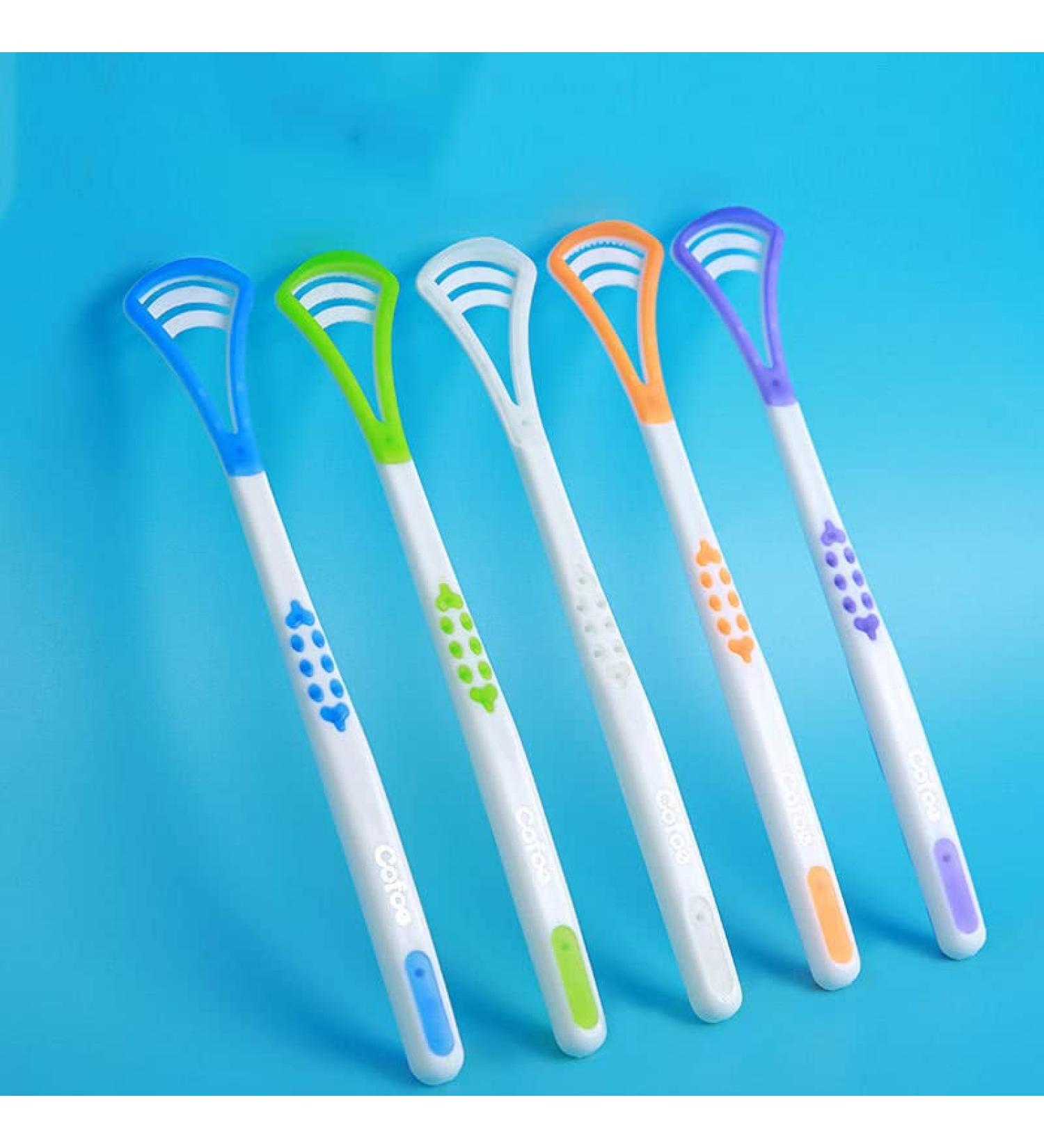 Soydan three-part silicone-tongue scraps tongue scraping brush tongue scraping for adults and children portable tongue scraps for removal of bad breath artifact color randomly 3/577