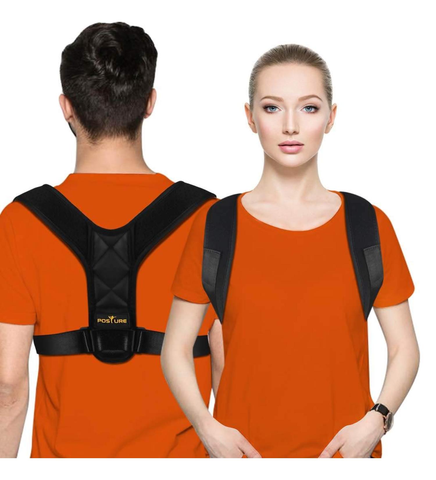 Posture Corrector Brace for Men and Women - Adjustable Upper Back Support for Pain Relief - Clavicle Support - Universal Size - Buy Online on GoSupps.com