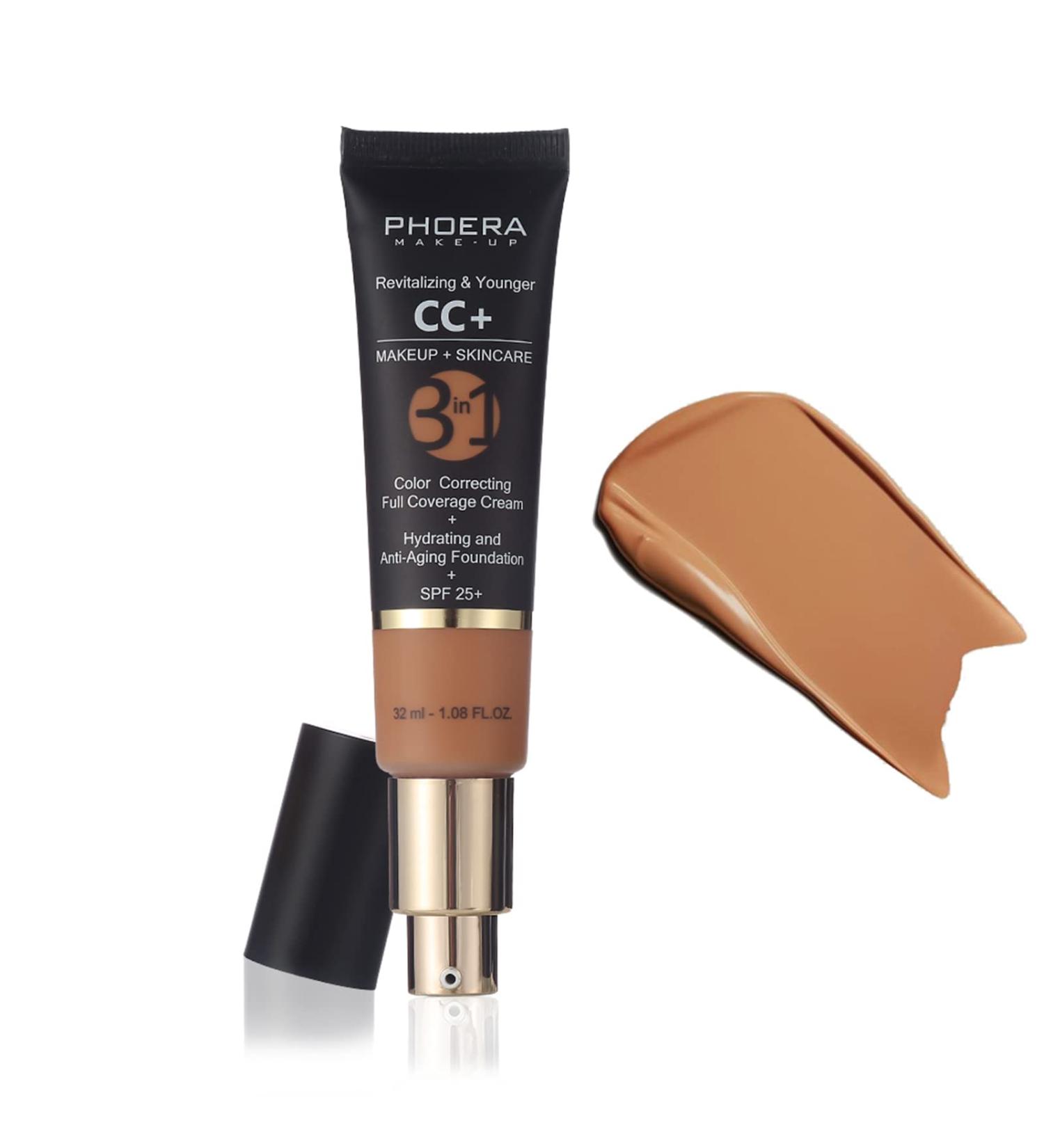 Lezero Moisturizer CC Cream with SPF 25+ | Color Correcting & Anti-Aging Foundation Makeup | 1.08 oz (180 Tan) - Buy Online on GoSupps.com
