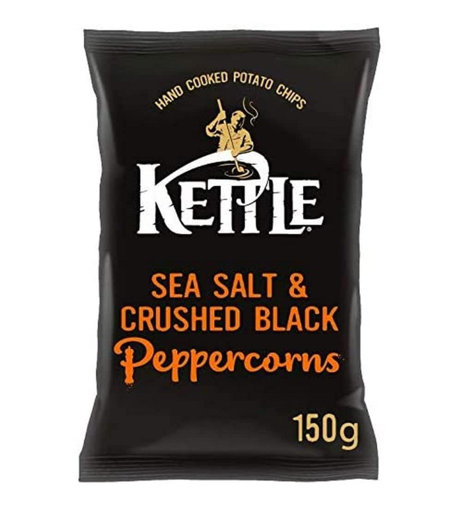 Kettle Chips with Sea Salt/Crushed Black Pepper 150g - Buy Online on GoSupps.com