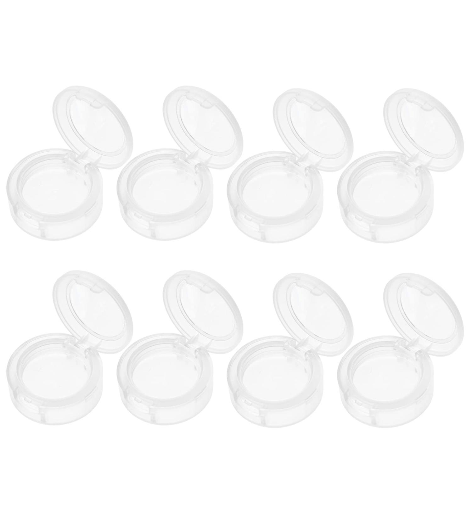 FOMIYES Plates 8pcs Empty Makeup Eyeshadow Box Round Eyeshadow Containers Case Refillable Travel Loose Powder Storage Box with Clear Window Lid for Women Girls White White 4x3.8cm - Buy Online on GoSupps.com