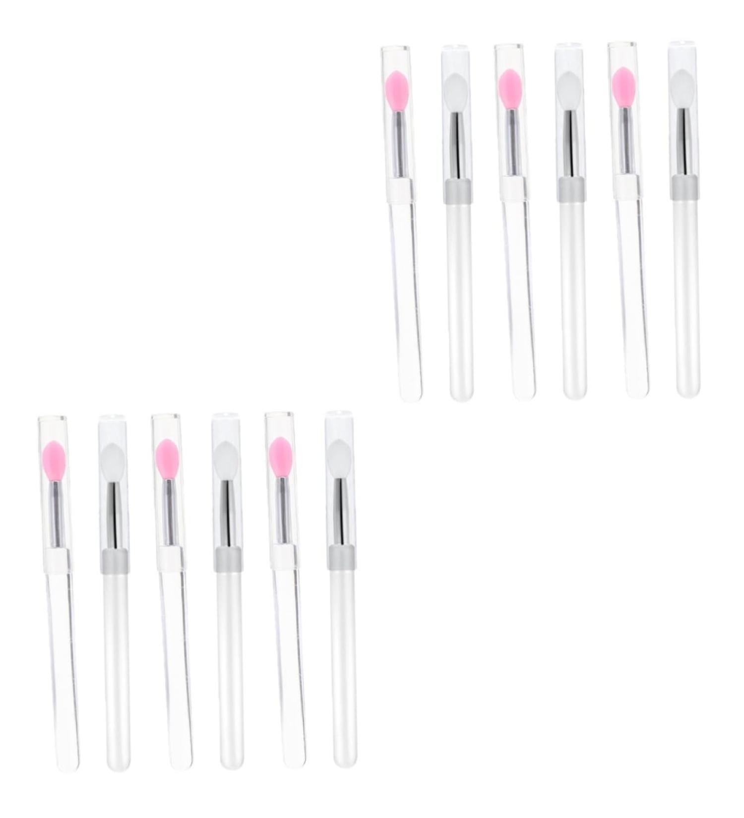 FRCOLOR 12 Pcs Silicone Lip Brush Set Portable Lipstick Applicators & Basting Brushes for Makeup | Ideal for Cream Eyeshadows & Cosmetics - Buy Online on GoSupps.com