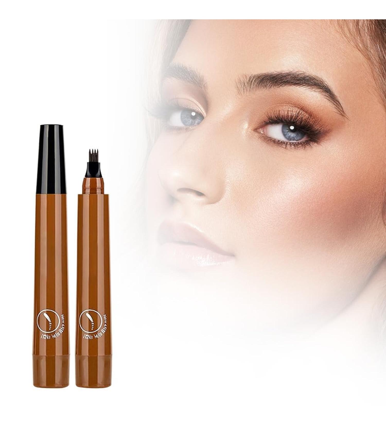 Magic Eyebrow Pencil 2024 Upgraded Eyebrow Contouring Pen Waterproof Microblading Eyebrow Pencil Contouring Pen 4 Tipped Precise Brow Pen for Natural Eyebrow Makeup (1# Light brown) - Buy Online on GoSupps.com