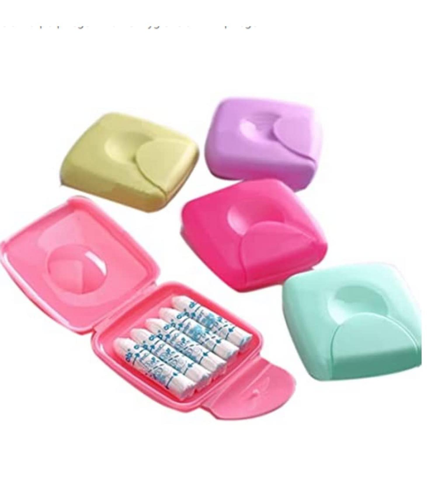 Tampons Storage Case Women Sanitary Tampons Case Holder First Period Bag Random Color Storage Box