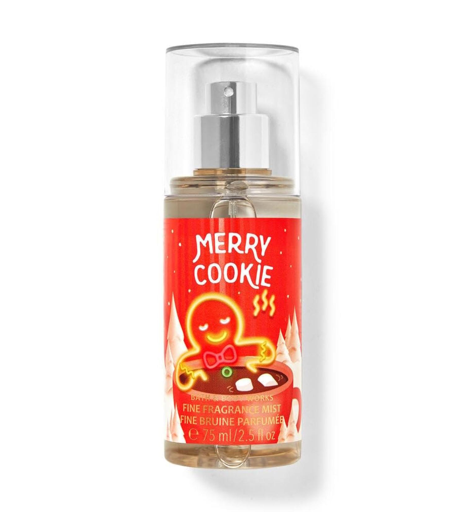 Bath & Body Works Fine Fragrance Mist Travel Size Mini Purse Spray 2.5 Ounce (Merry Cookie) Merry Cookie 2.5 Fl Oz (Pack of 1)