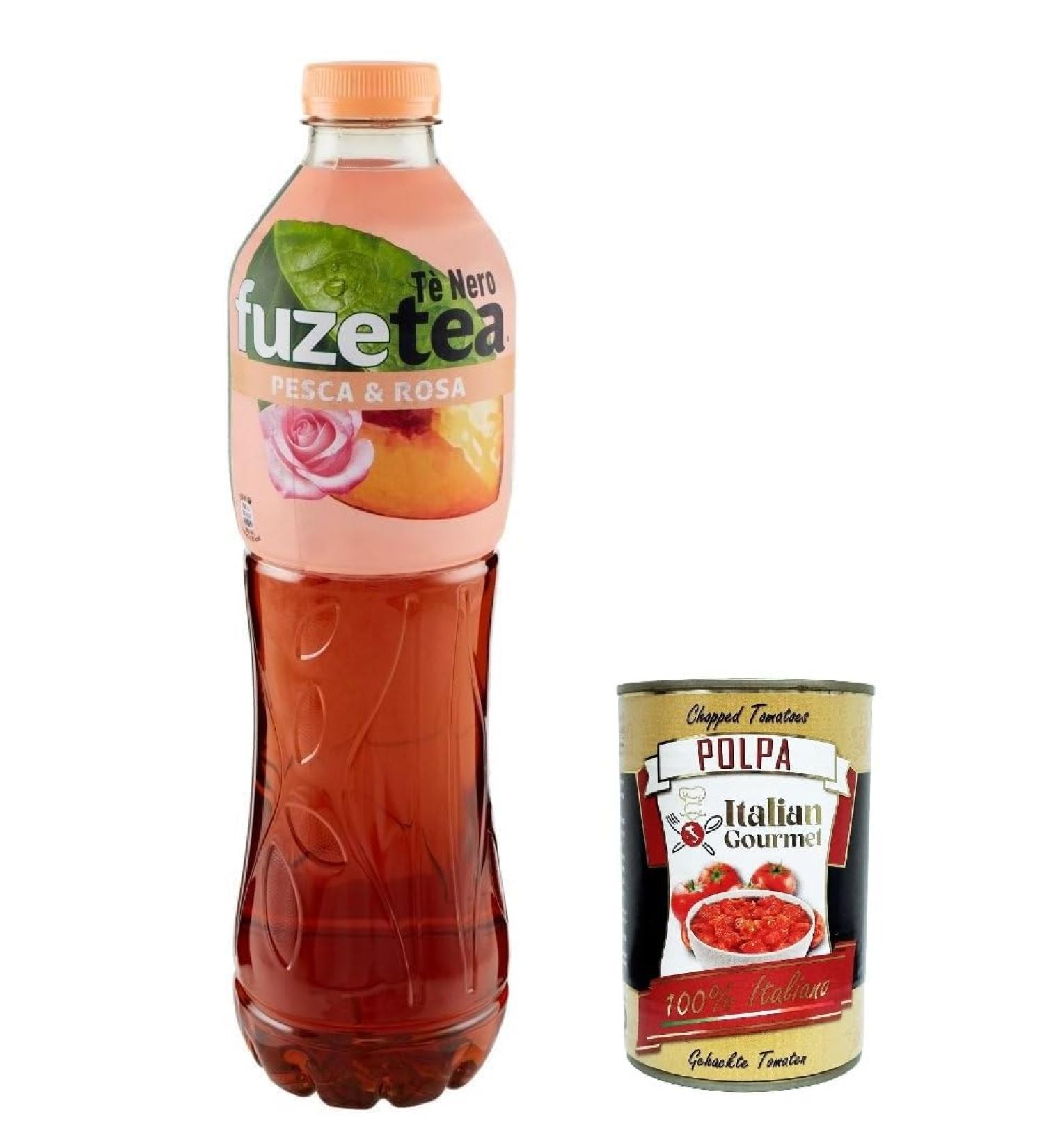  Italian Gourmet E.R. 6 x Rosette Pet Fuze Tea Bags with Rosette Pet Note 1.25 L + Italian Gourmet Polpa 400 g - Buy Online on GoSupps.com