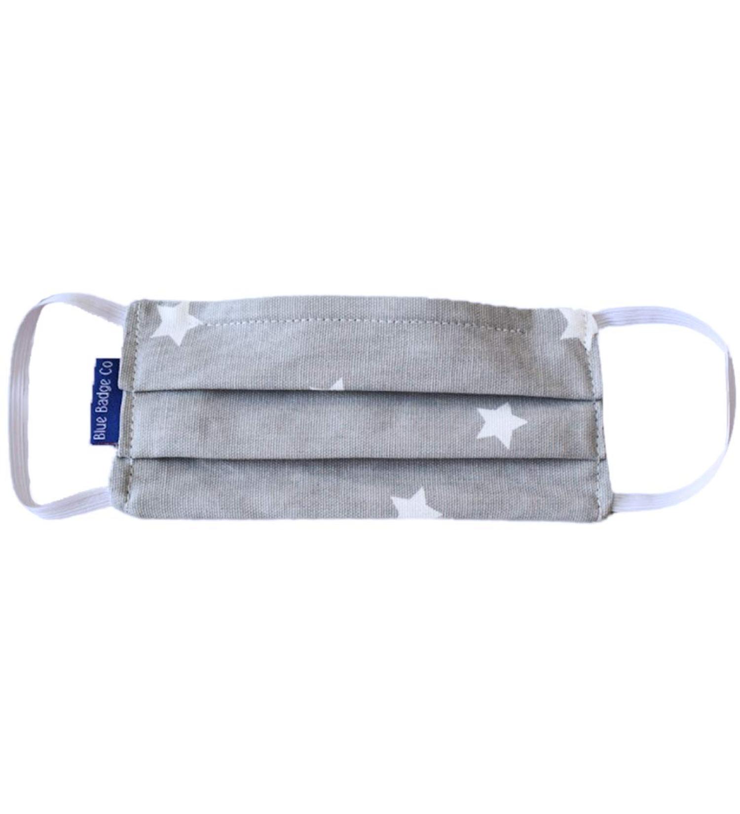 Blue Badge Co 5 Pack Small Cotton Face Masks - Double Layer Grey Stars with Filter Pouch | Buy Internationally - Buy Online on GoSupps.com