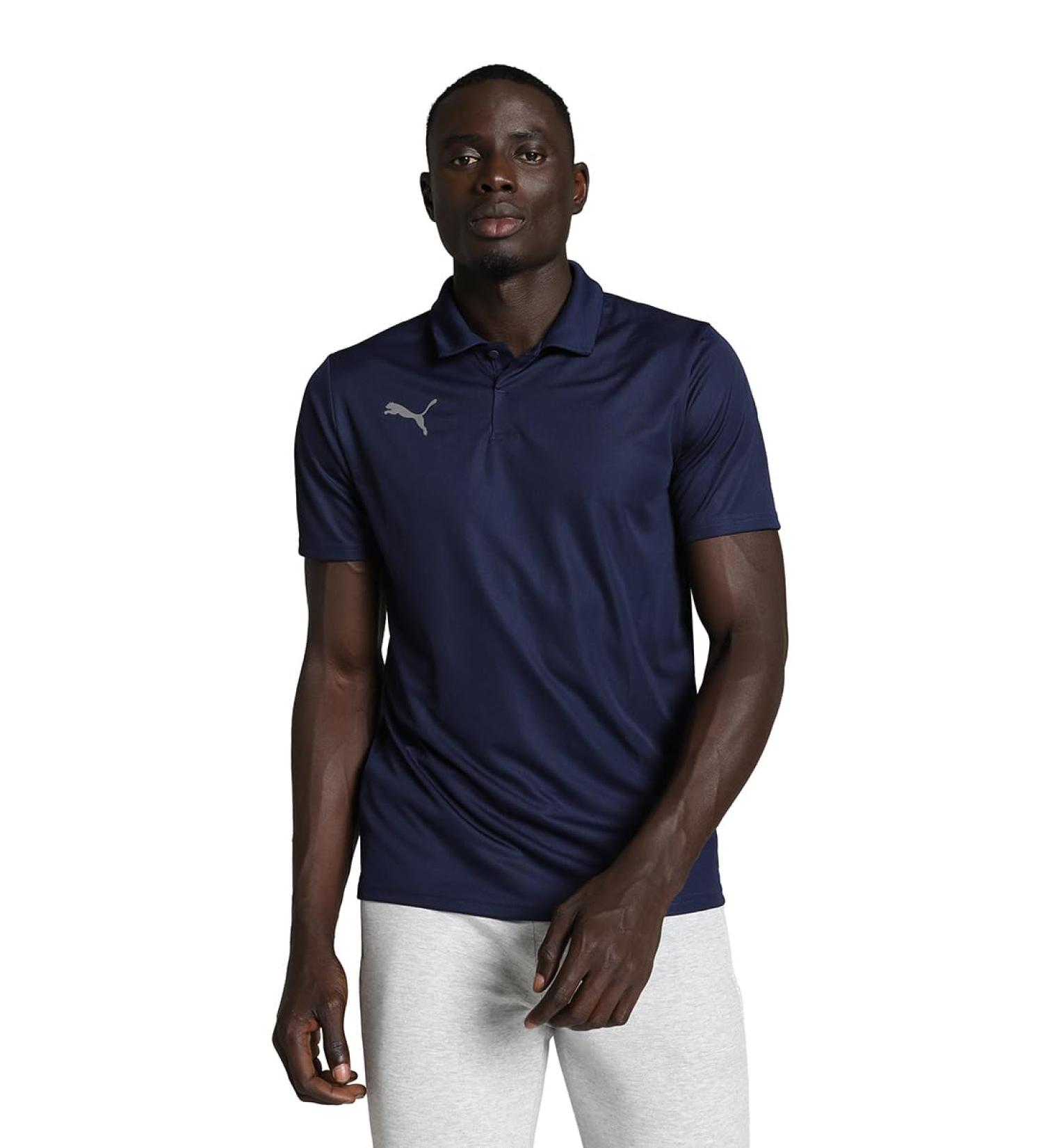 PUMA Men's Teamliga Sideline Polo Shirt 3XL - Dark Blue | International Shipping Available - Buy Online on GoSupps.com