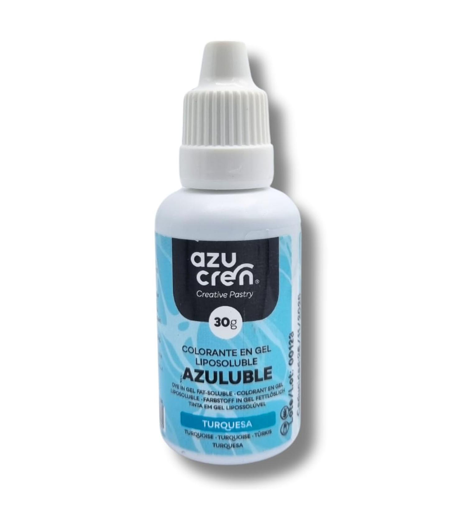 Azucren Oil Based Food Gel Colouring Turquoise Ideal for Chocolate Buttercream and Cream 30 G - Buy Online on GoSupps.com