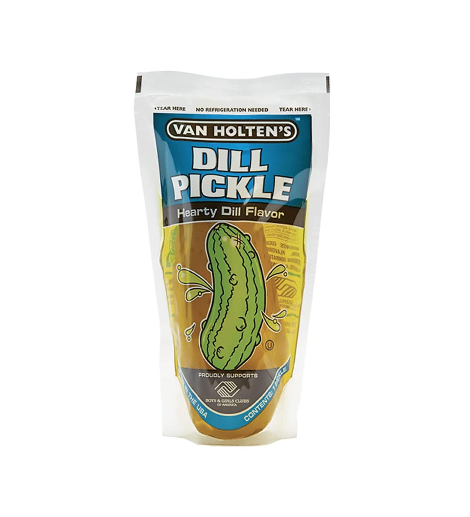Van Holtens Jumbo Pickle in A Pouch - Hearty Dill Flavour - American Pickles - Fat Free - Gluten Free