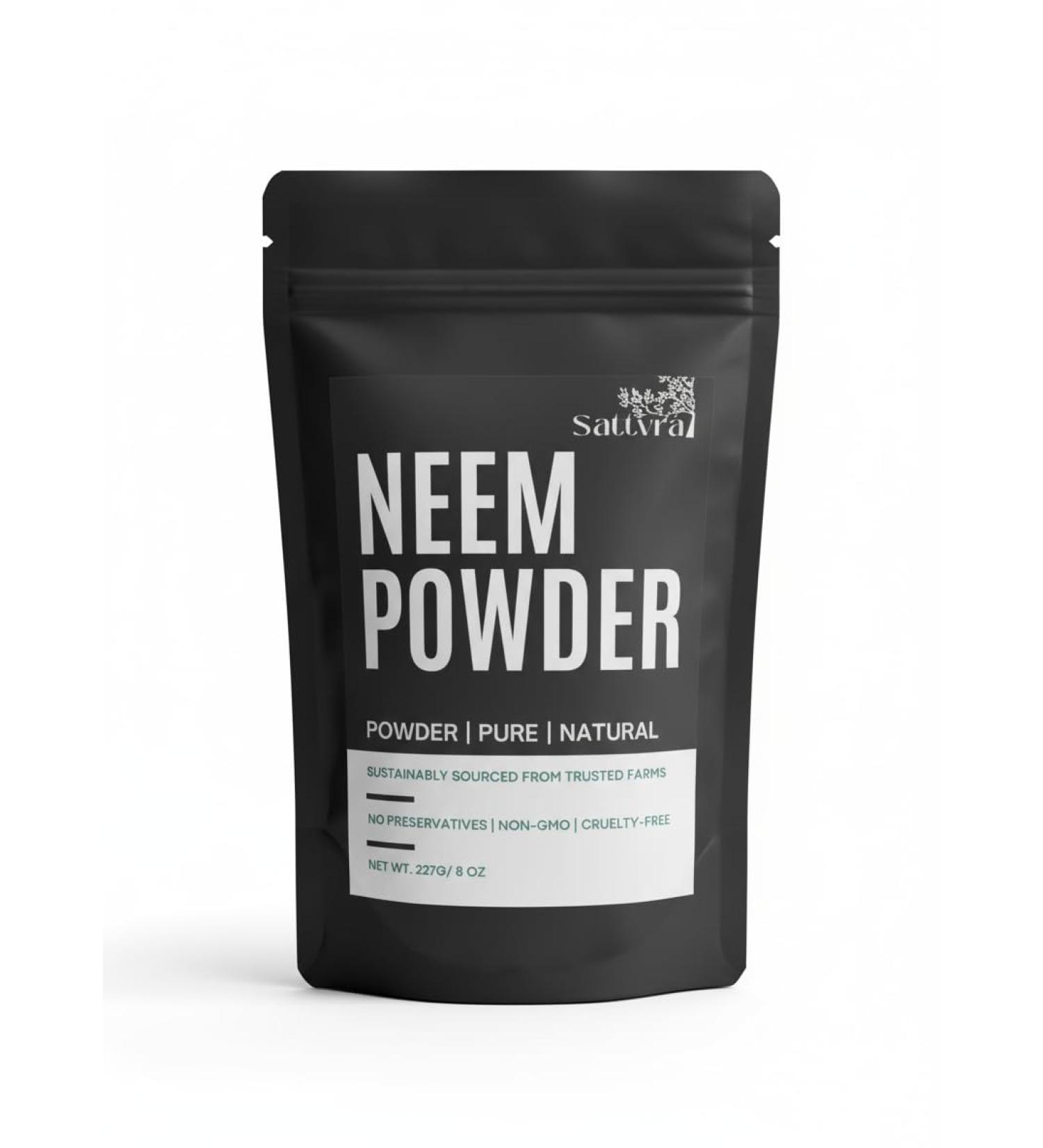 Neem Powder 8oz (227g) | Finely Ground Neem Leaves | For Hair Care Skincare DIY Masks & Herbal Use Neem Powder 8 Ounce (Pack of 1) - Buy Online on GoSupps.com