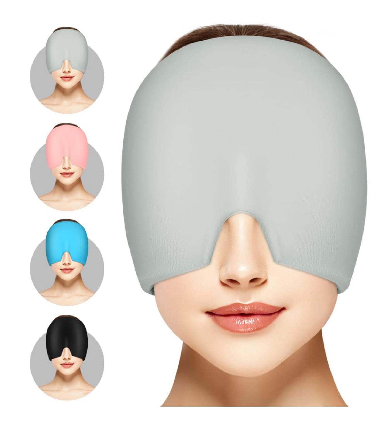 ACWOO Migraine Relief Cap - Reusable Hot Cold Therapy Head Wrap for Chronic Migraine & Headache Relief - Grey - Buy Online on GoSupps.com