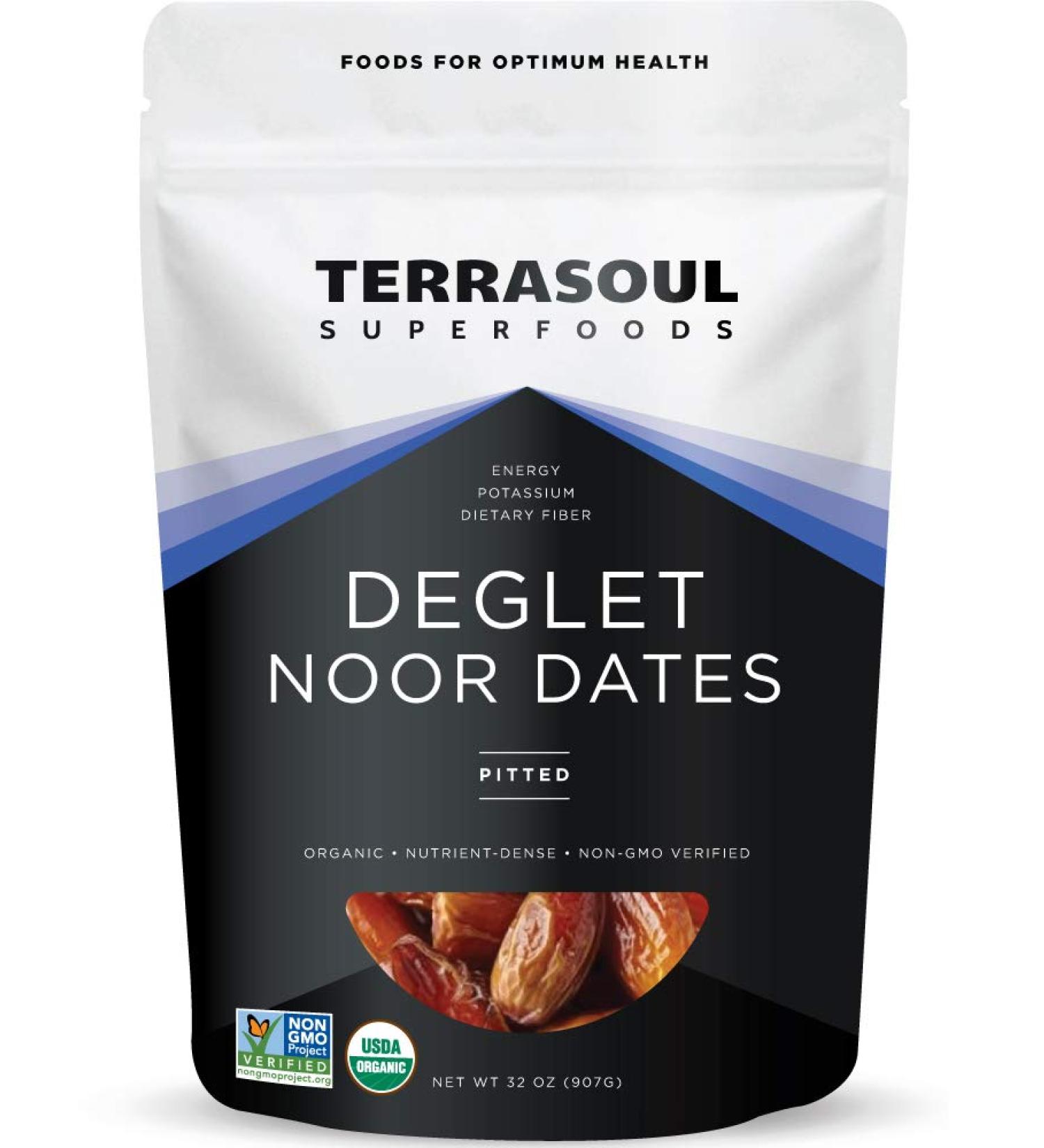 Organic Deglet Dates 2 lbs - Pitted Natural Sweetener | Terrasoul Superfoods - Buy Online on GoSupps.com
