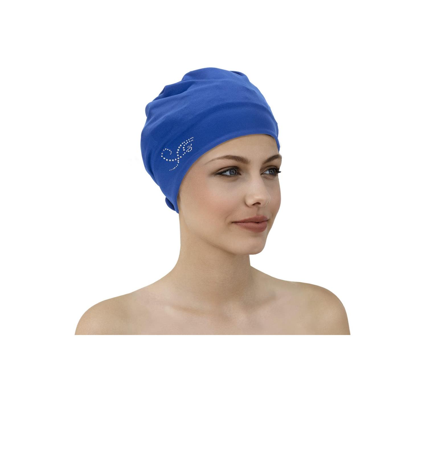 Fashy Exclusive Blue Rhinestone Swim Cap - Stylish & Durable | Shop Internationally - Buy Online on GoSupps.com