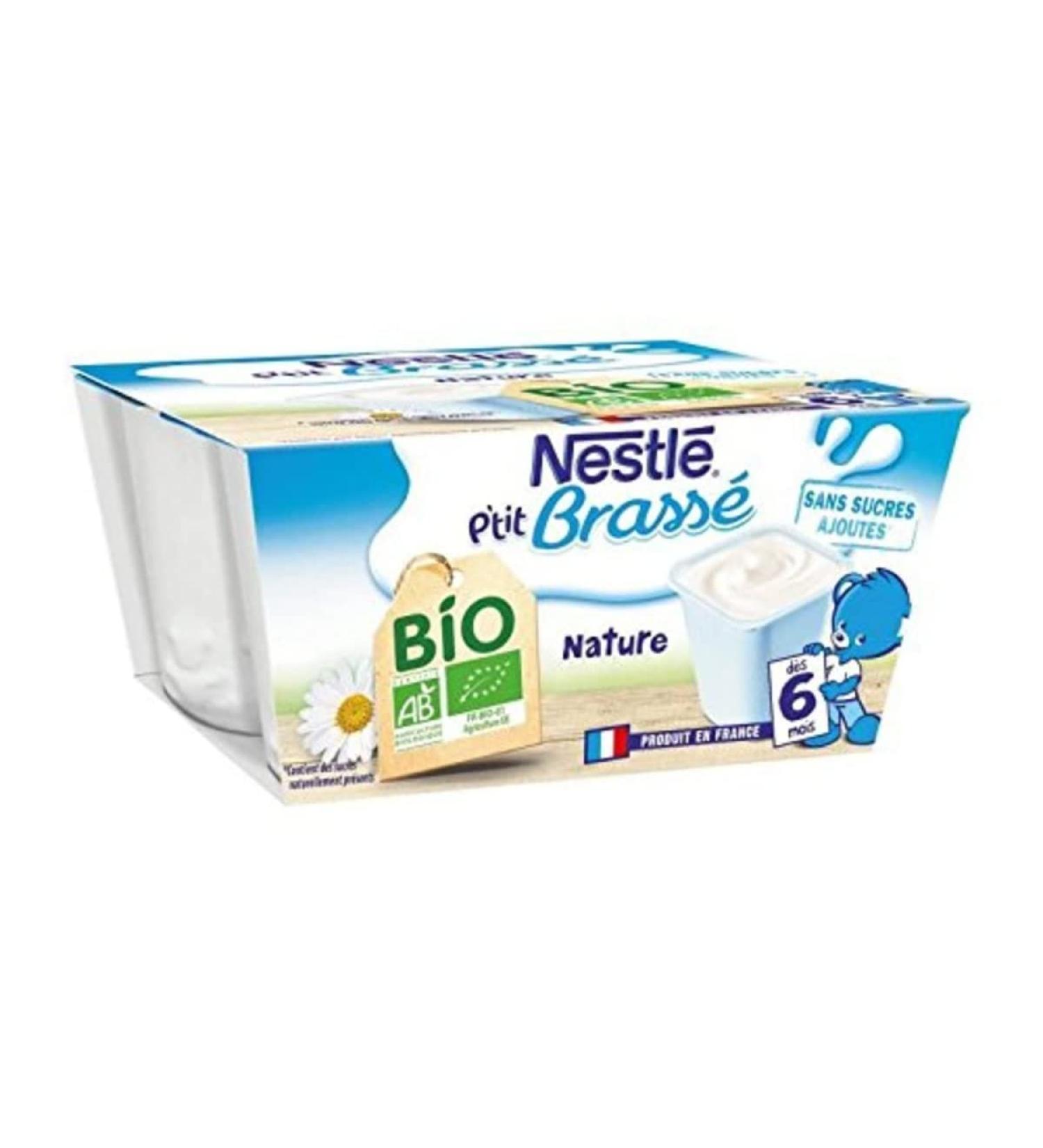 NESTL P'tit Brass Bio Nature - 4x90 g - Des 4/6 mois
