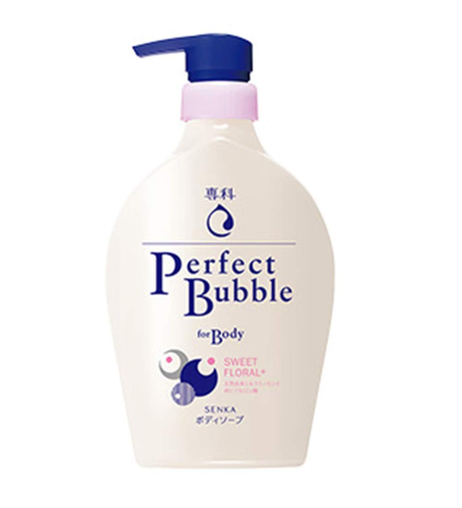 Shiseido Senka Perfect Bubble For Body Sweet Floral N 500 ml set de th vert