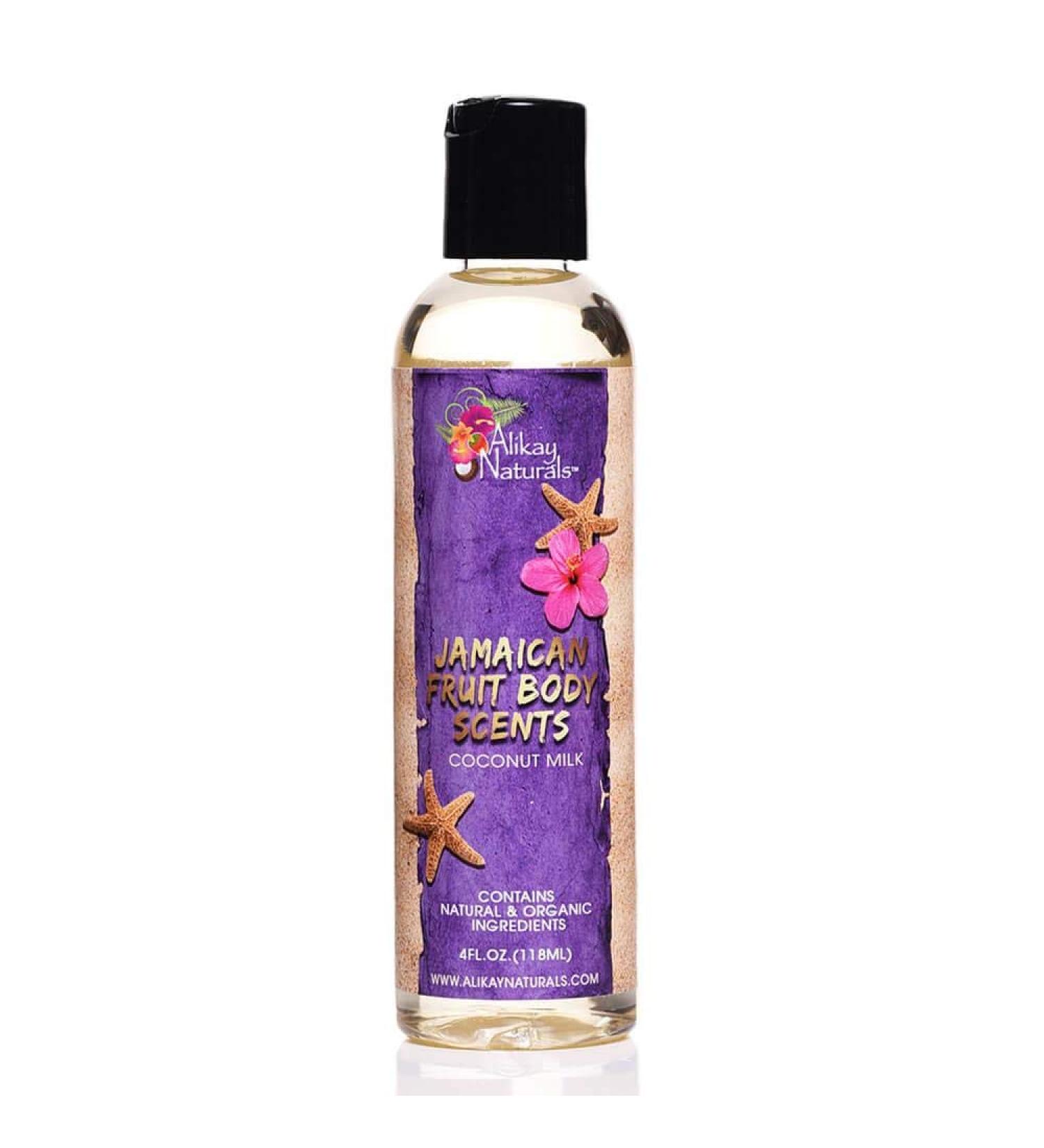Alikay Naturals Jamaican Fruits Scented Body Oils Natural Coconut Oil - 4 Ounce Coconut Milk