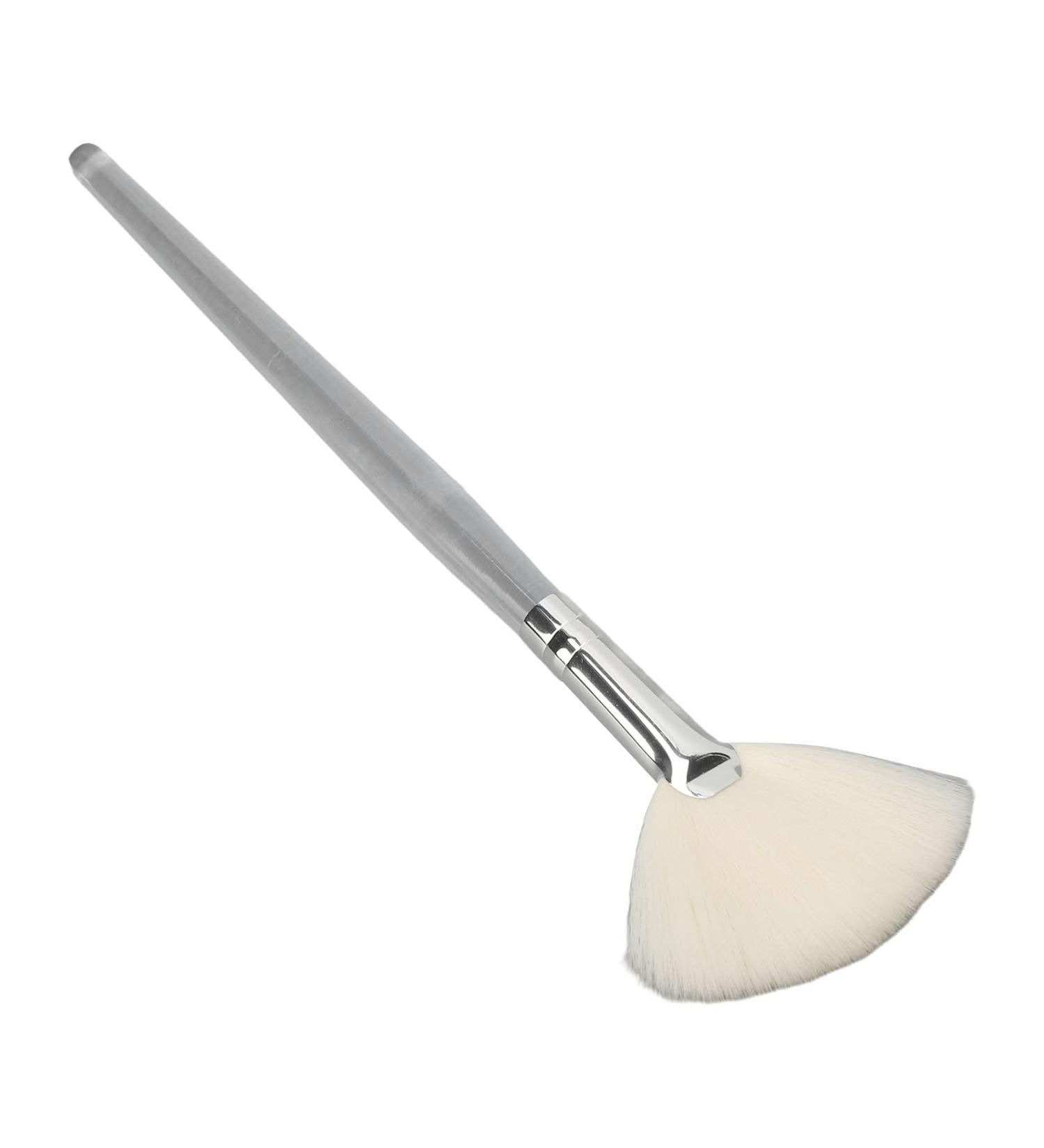 Shop Face Mask Fan Brush - Transparent Handle Soft Cosmetic Applicator for Flawless Facial Application - Ideal for All Skin Types - Buy Online on GoSupps.com