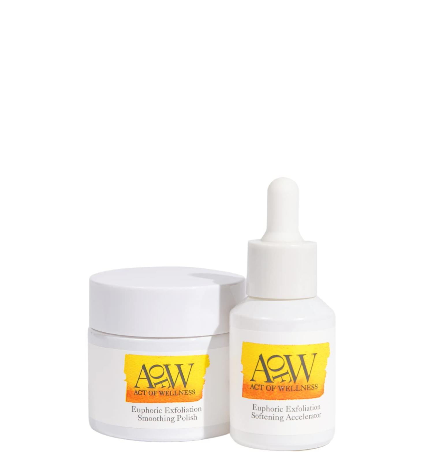 Act of Wellness Euphoric Exfoliation Weekly Exfoliating Facial Treatment Peel for Soft and Baby Smooth Skin - with Lactic and Glycolic Acid - Vegan (2oz and 1oz) - Buy Online on GoSupps.com