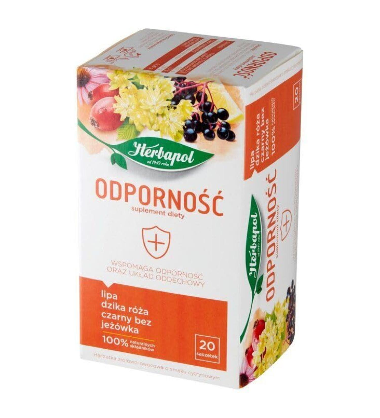 Immunity Food Supplement Tea Natural Pure and Herbal Fruit Infusion Herbapol