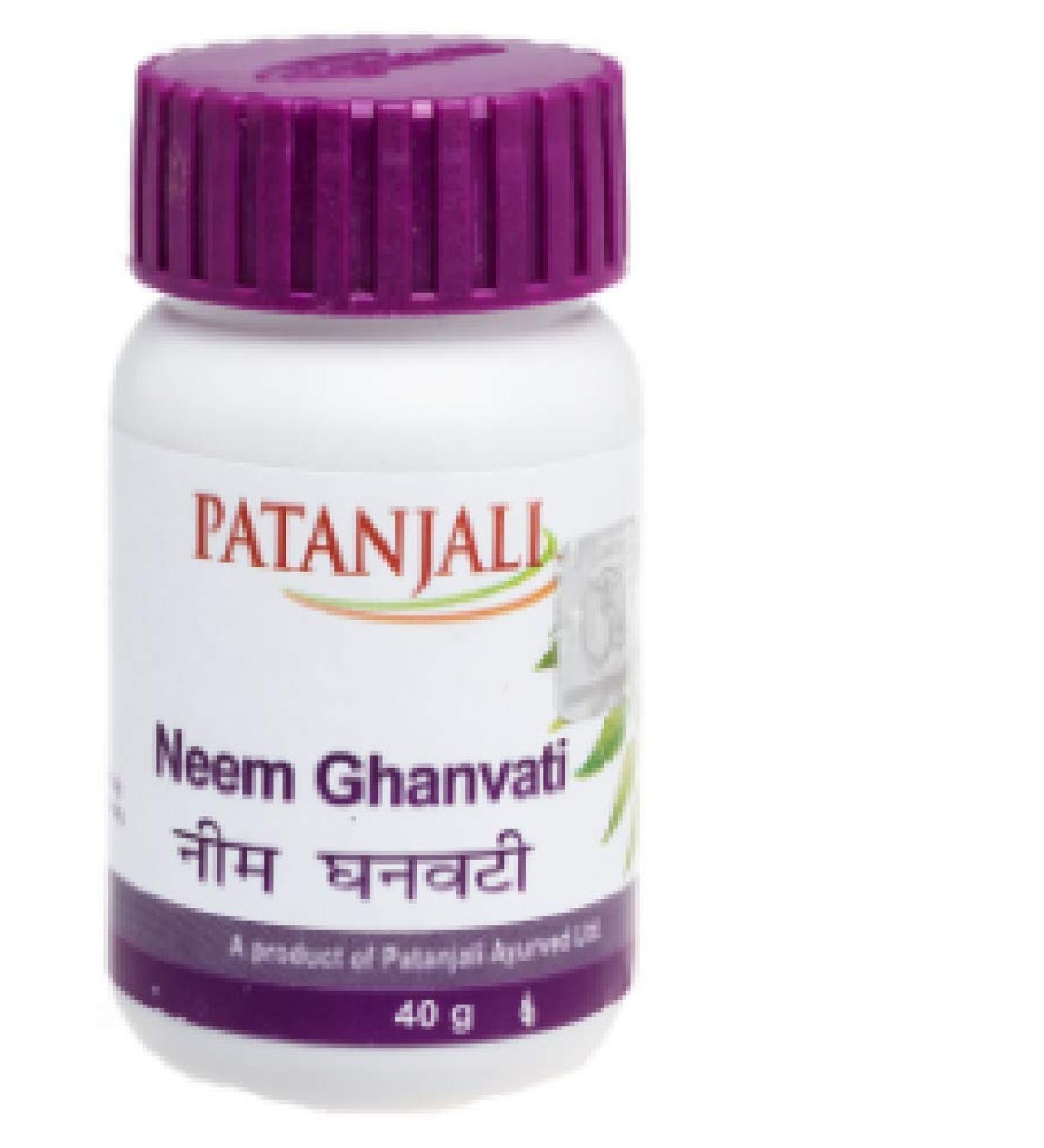 Patanjali Neem Ghan Vati 40gm - Pack of 1