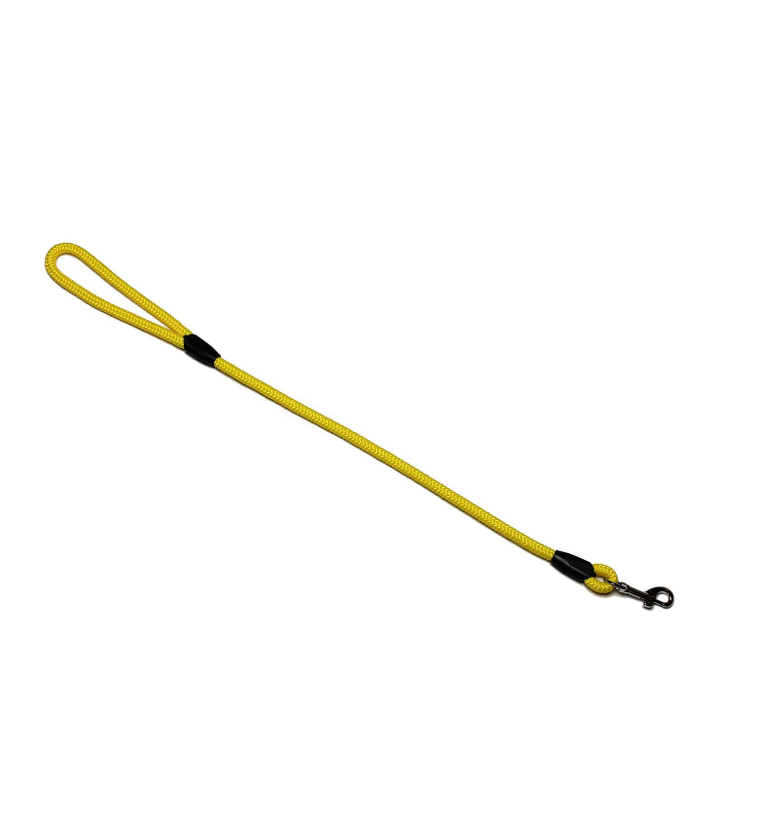 Leash - Rope leash with hand loop Basic 10mm 27 colours 7 lengths (0.70 m yellow) 0.70 m yellow
