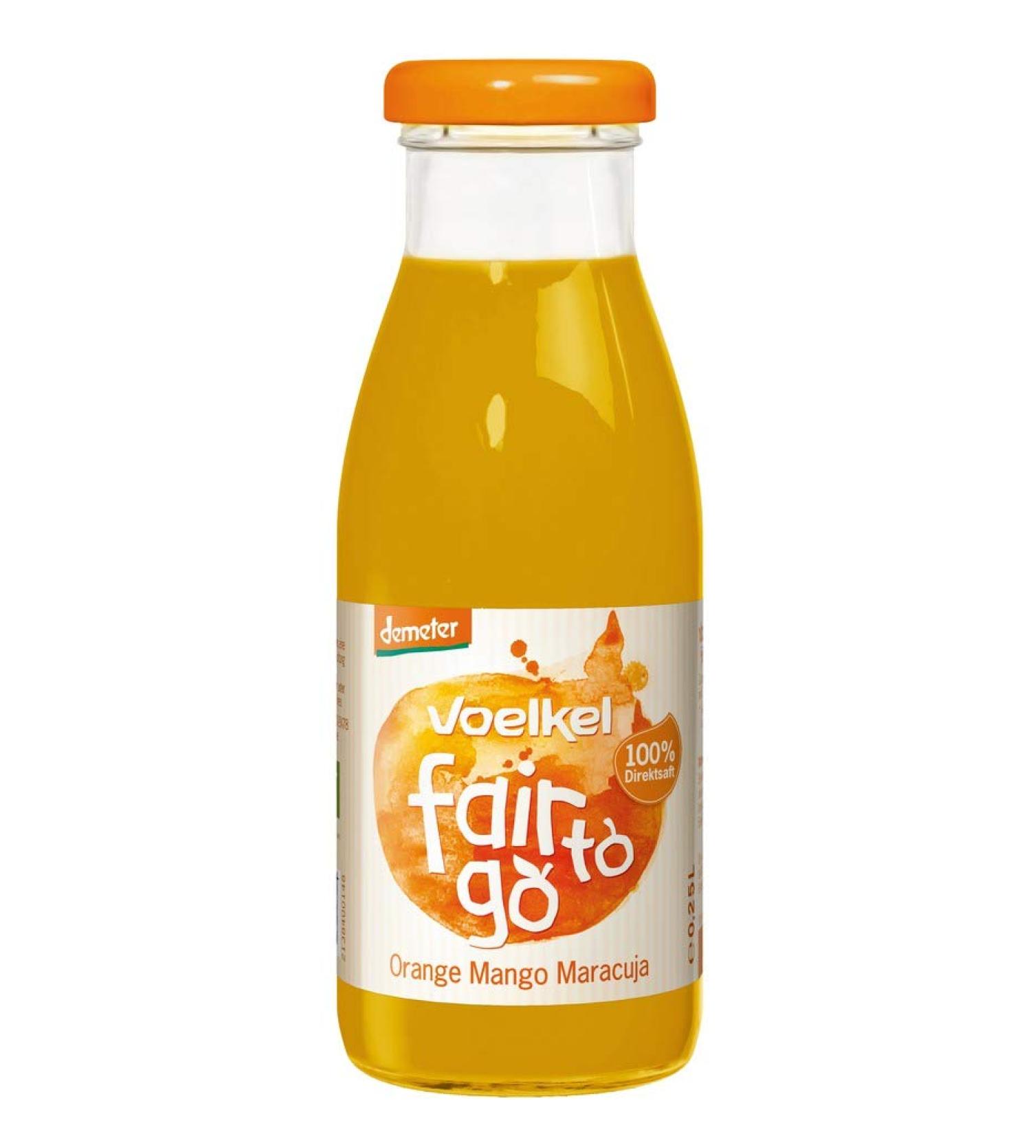  Voelkel Voelkel Bio Fair to Go Orange Mango Maracuja (1 x 250 ml) - Buy Online on GoSupps.com