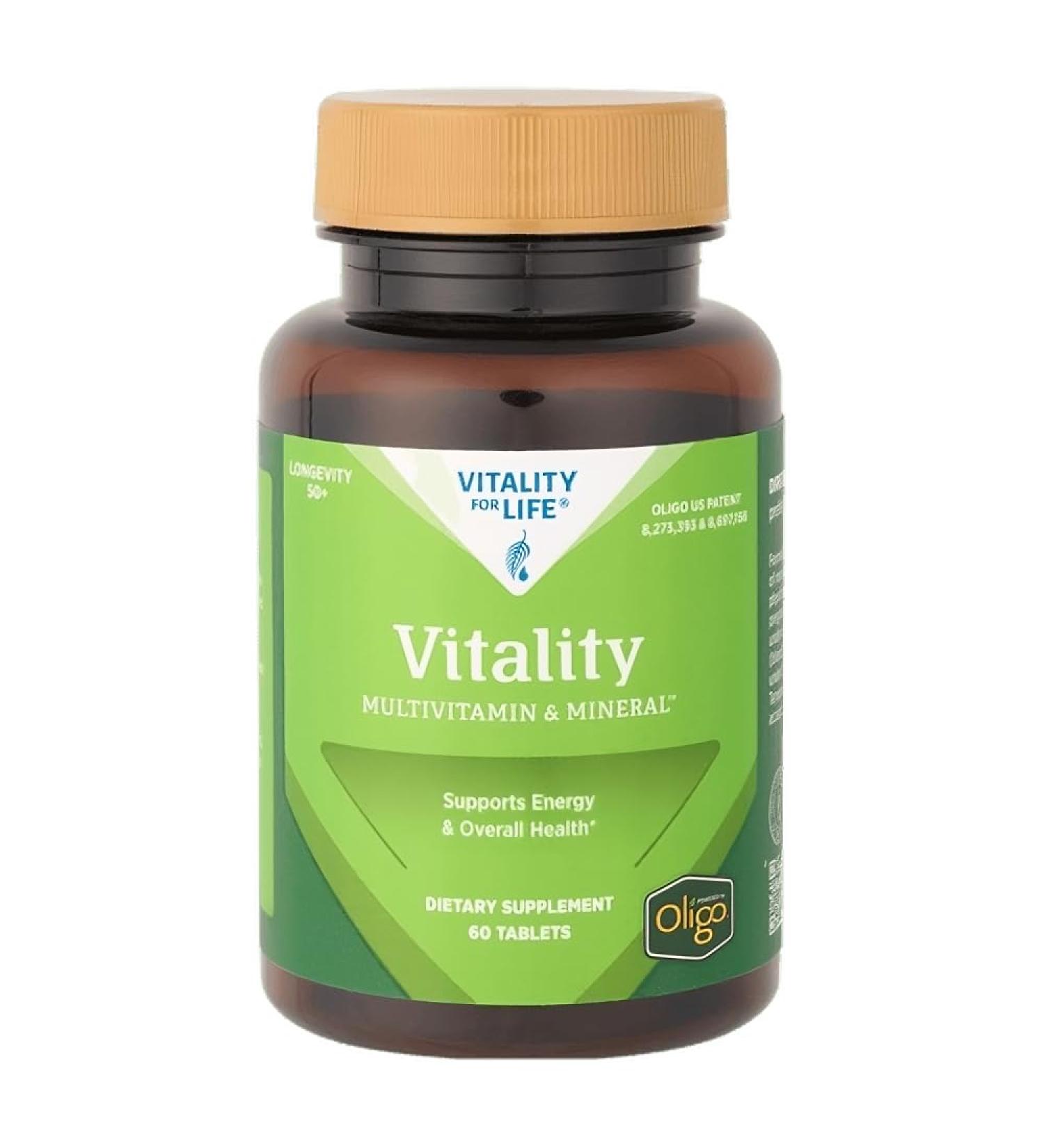 Melaleuca Multivitamin & Mineral Longevity Supplement for Men & Women 50+ Powered by Oligo (60 Tablets) Supports Energy & Overall Health / Organically Bound for Maximum Absorption and Antioxidant Protection