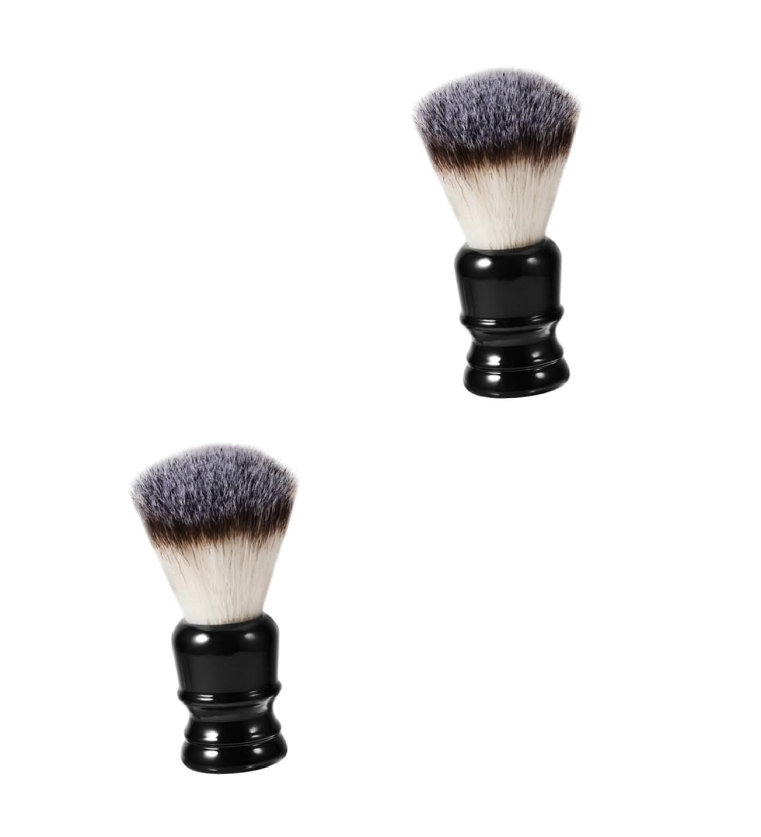 Frcolor 2 STK Synthetic Razor Brush - Nasser Shaving Brush for Men | Premium Face & Beard Care | Black 11x3.5cm - Perfect for Barturersbear & Grooming Essentials - Buy Online on GoSupps.com