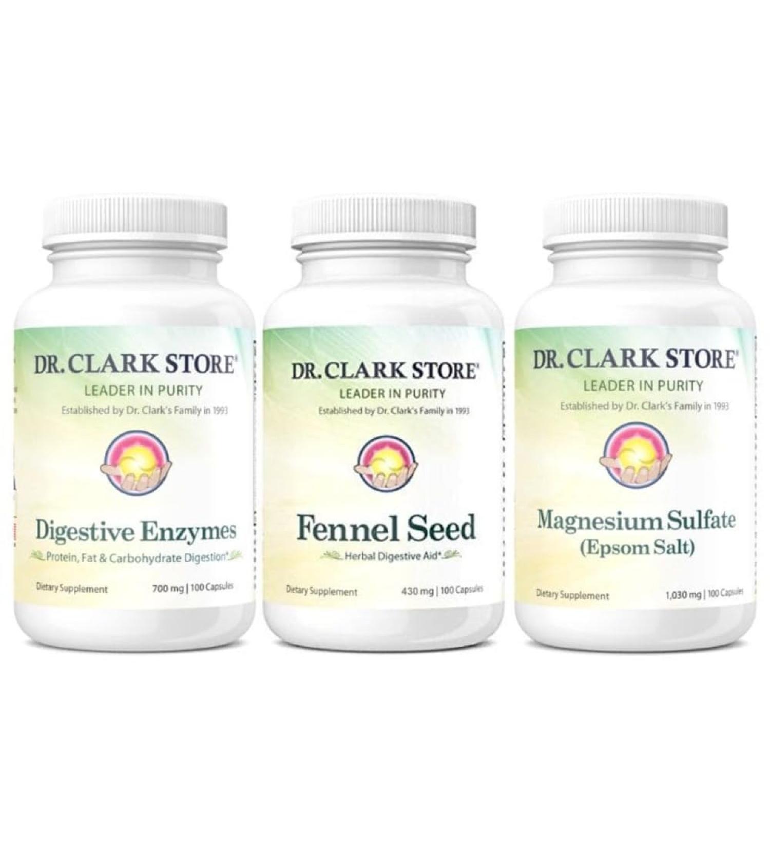 Dr Clark Store Flat Tummy & Debloating Kit Natural Digestive Support for Bloating Relief, Flat Stomach & Improved Gut Health - Buy Online on GoSupps.com