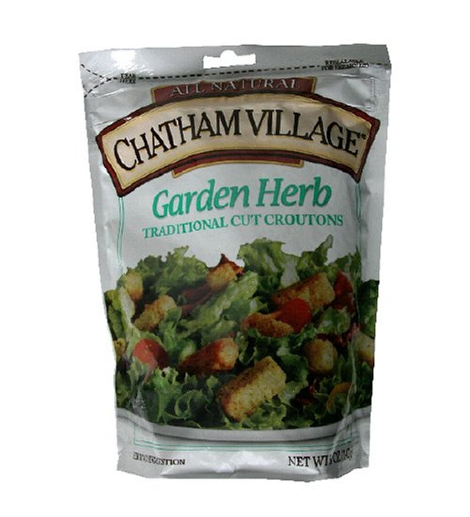 Chatham Village Homestyle Croutons, Garden Herb, 5-Ounce Bags (Pack of 12)